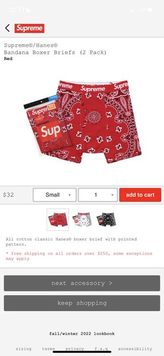 Supreme®/Hanes® Boxer Briefs (4 Pack) - Fall/Winter 2019 Preview
