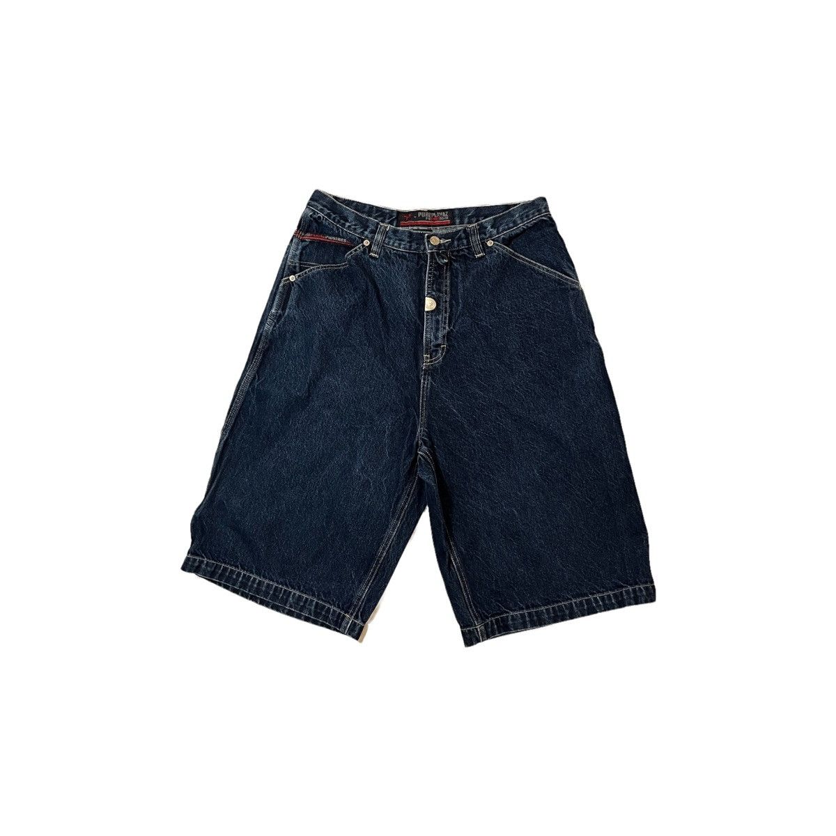 Vintage × Wu-Tang Clan Vintage PurePlayaz Denim Shorts Size US 33 - 1 Thumbnail