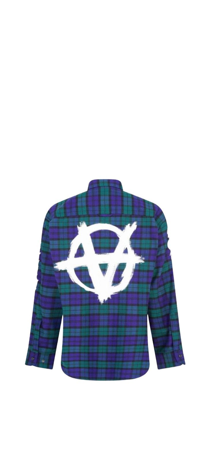 ［新品］VETEMENTS ANARCHY LOGO FLANNEL SHIRT VETEMENTS ANARCHY LOGO FLANNEL SHIRT