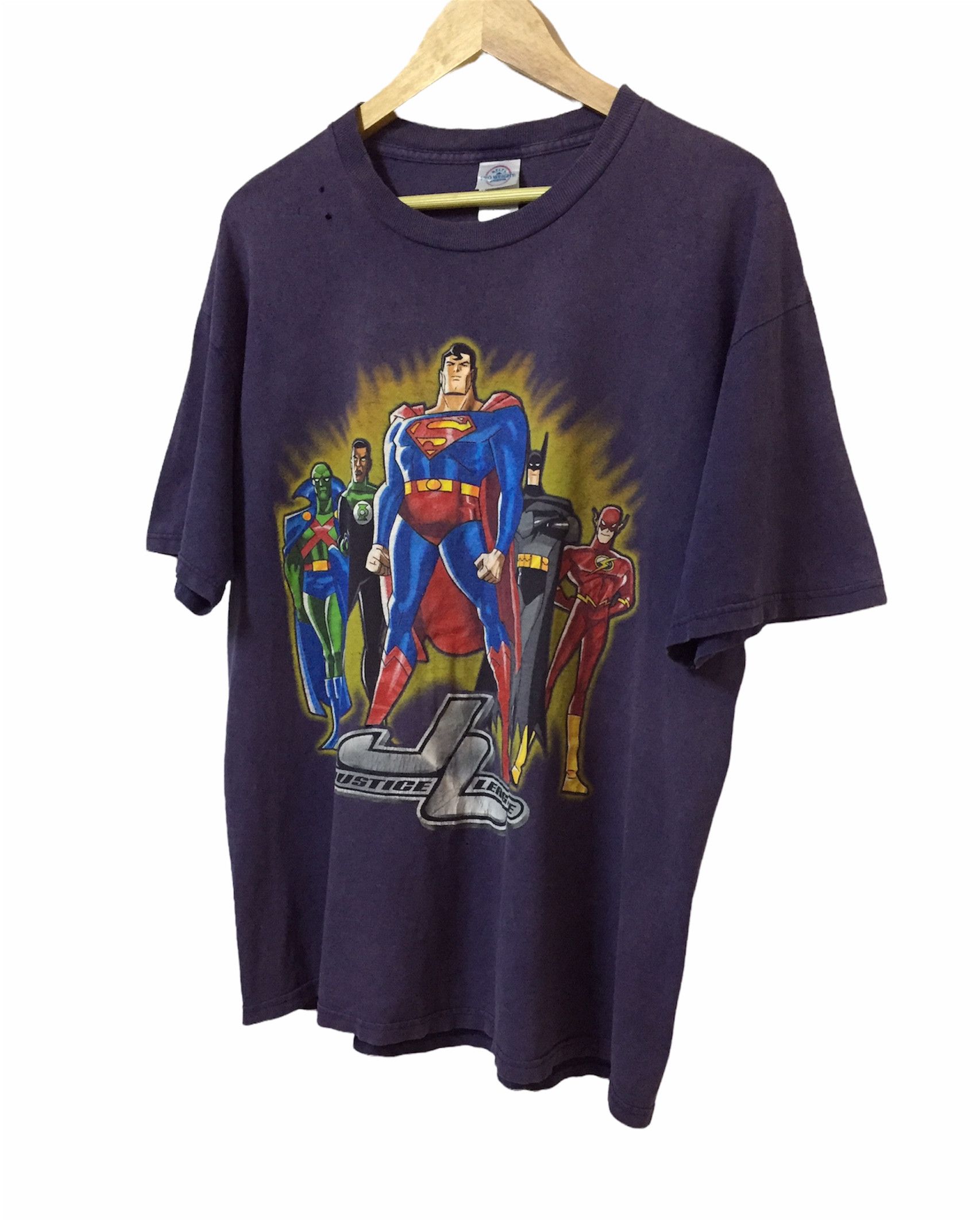 Cartoon Network VINTAGE 00s DISTRESS JUSTICE LEAGUE AMERICAN SERIES TSHIRT Size US L / EU 52-54 / 3 - 2 Thumbnail