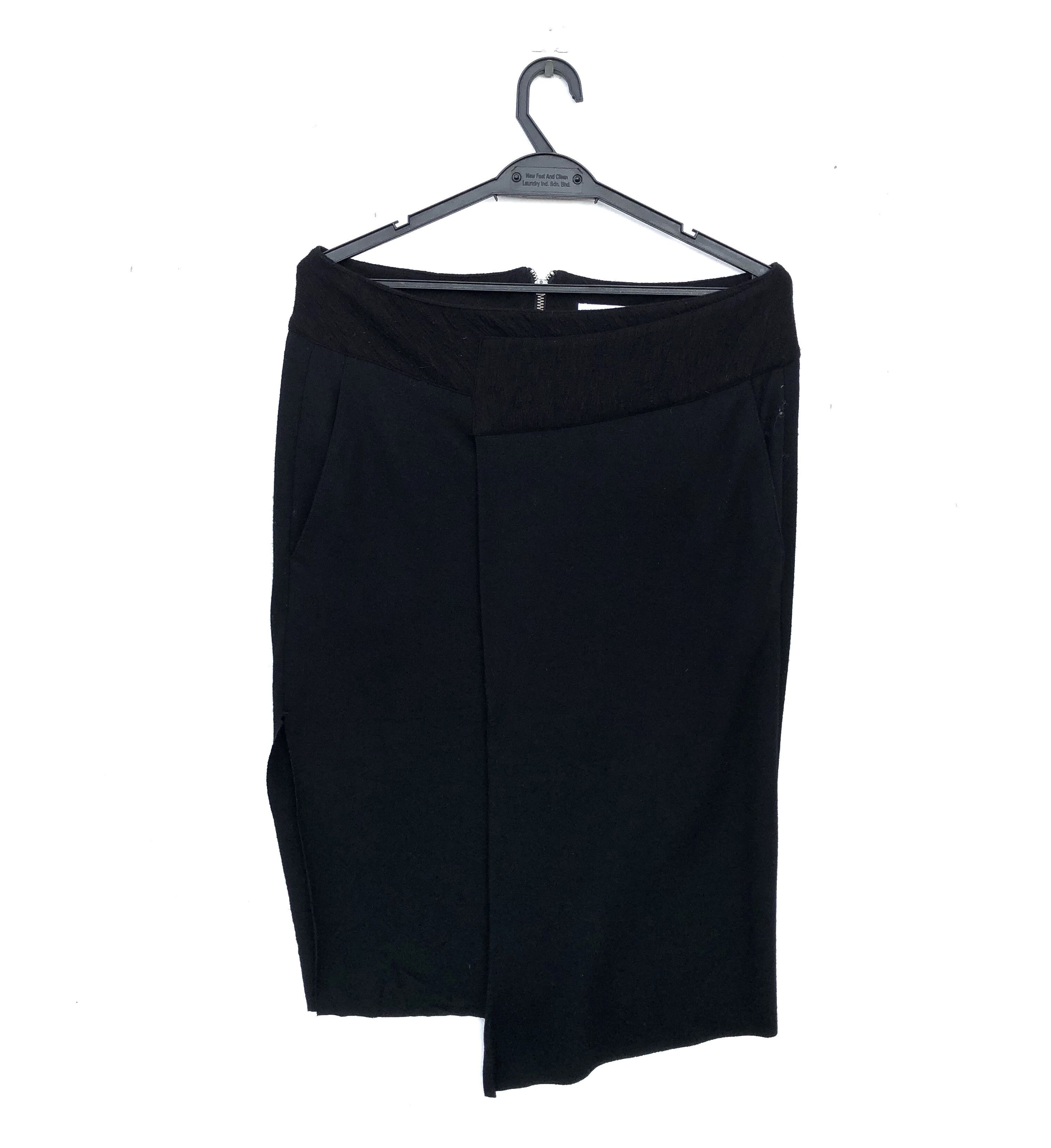 Helmut Lang HELMUT LANG ASYMMETRICAL DEEP PLEAT SONARWOOL SKIRT Size 29" - 2 Thumbnail