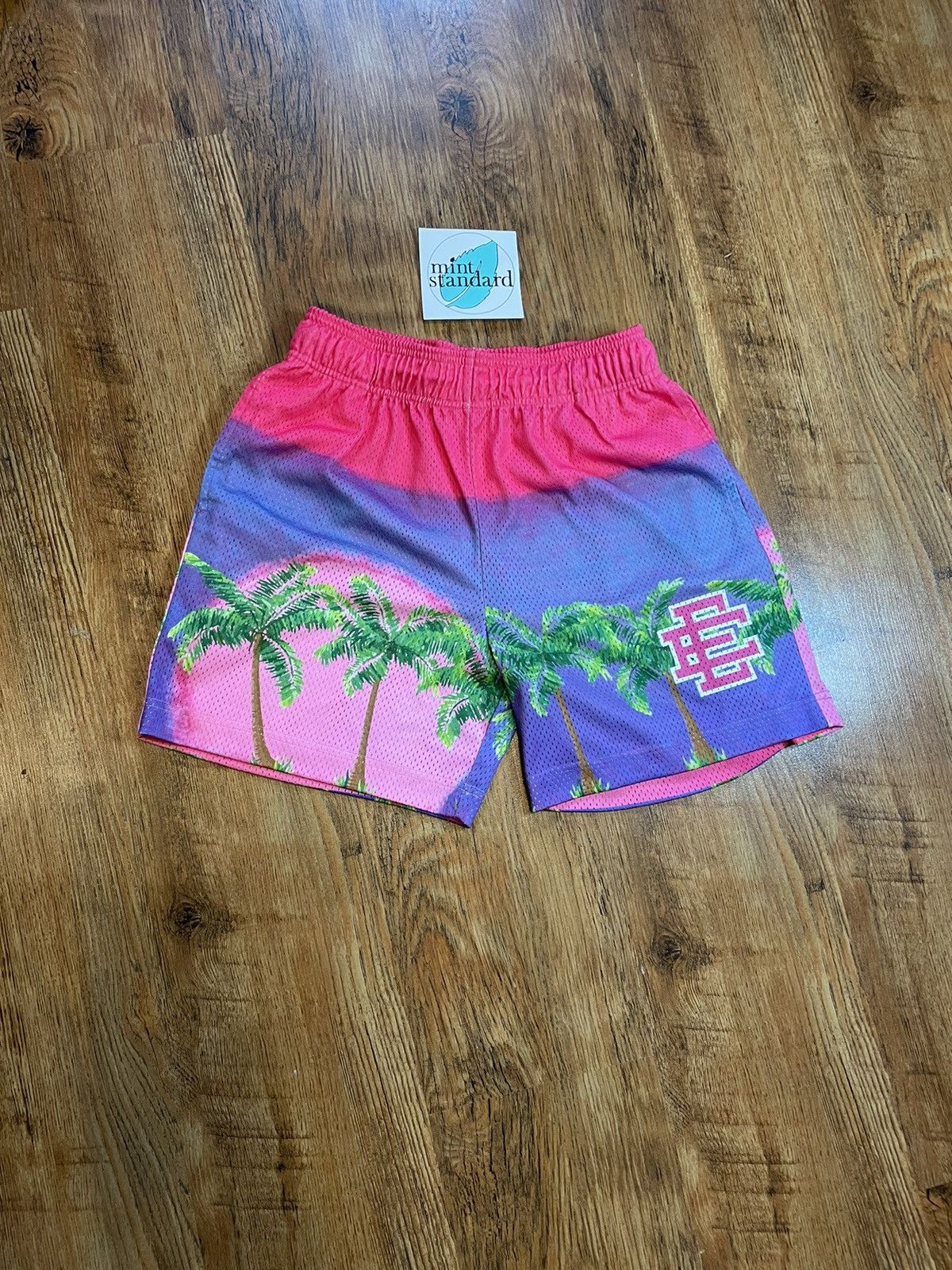 Eric Emanuel Eric Emanuel OG Pink Sunset Palm Tree Shorts S | Grailed