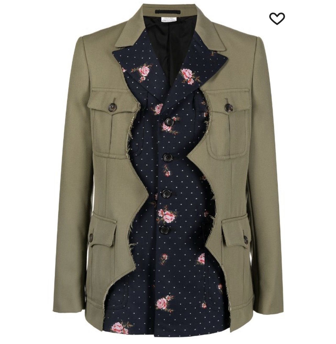 Comme des Garcons Homme Plus Comme Des Garçons Homme Plus scalloped military blazer Size 48R - 10 Thumbnail