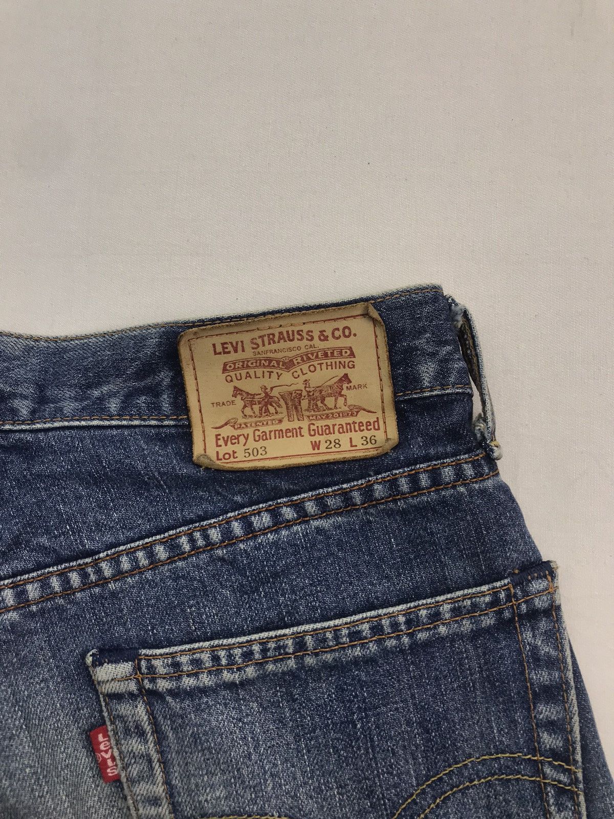 Levi's × Levi's Vintage Clothing Vintage levis lot 503 distressed jeans Size US 28 / EU 44 - 8 Thumbnail