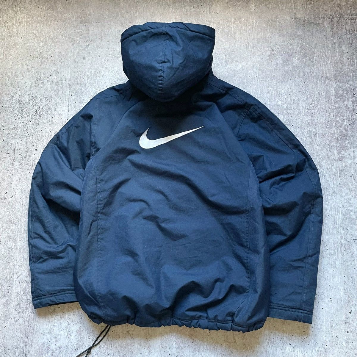 Nike × Vintage Nike Big Embroidered Swoosh Logo Vintage Light Puffer Jacket Size US S / EU 44-46 / 1 - 6 Thumbnail