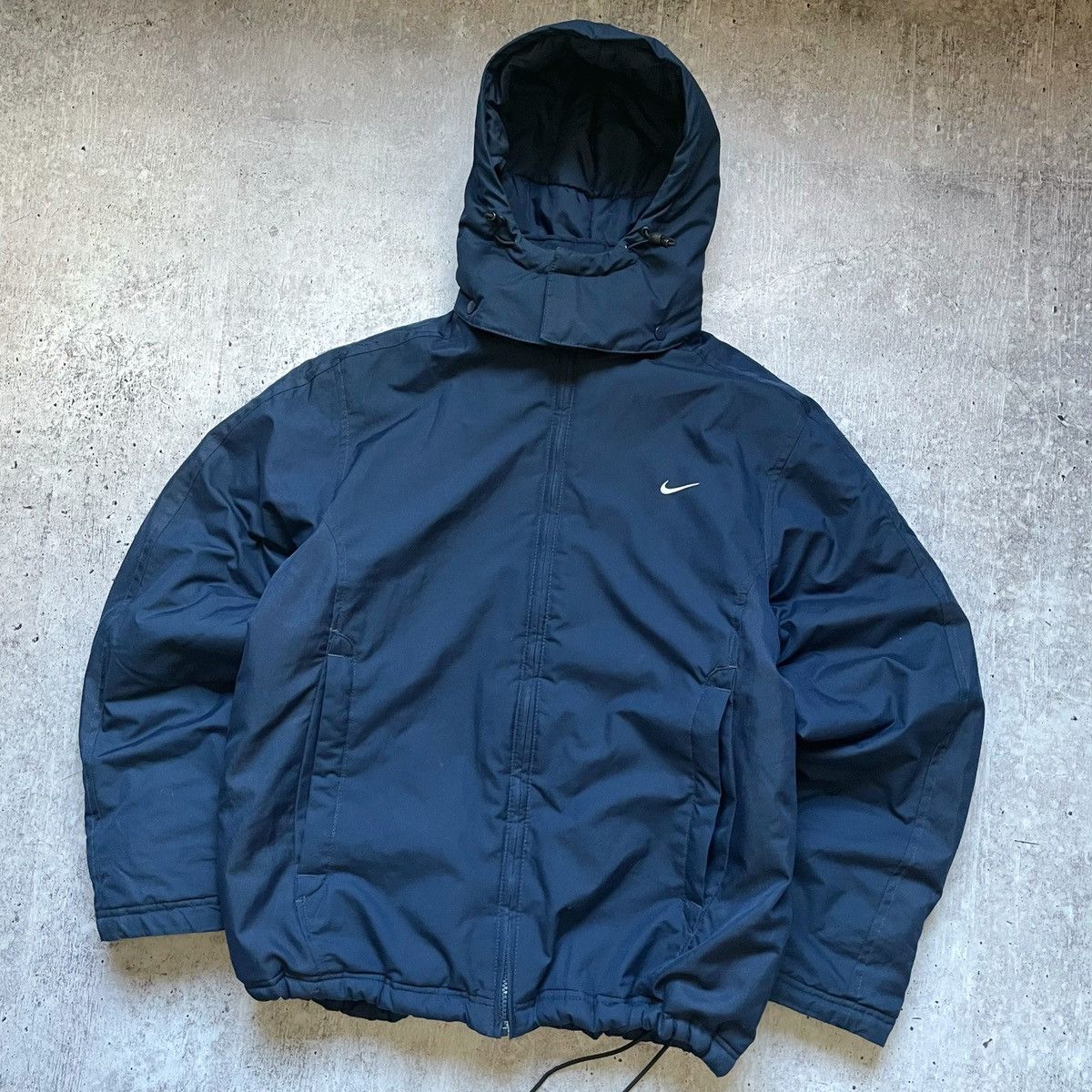 Nike × Vintage Nike Big Embroidered Swoosh Logo Vintage Light Puffer Jacket Size US S / EU 44-46 / 1 - 3 Thumbnail
