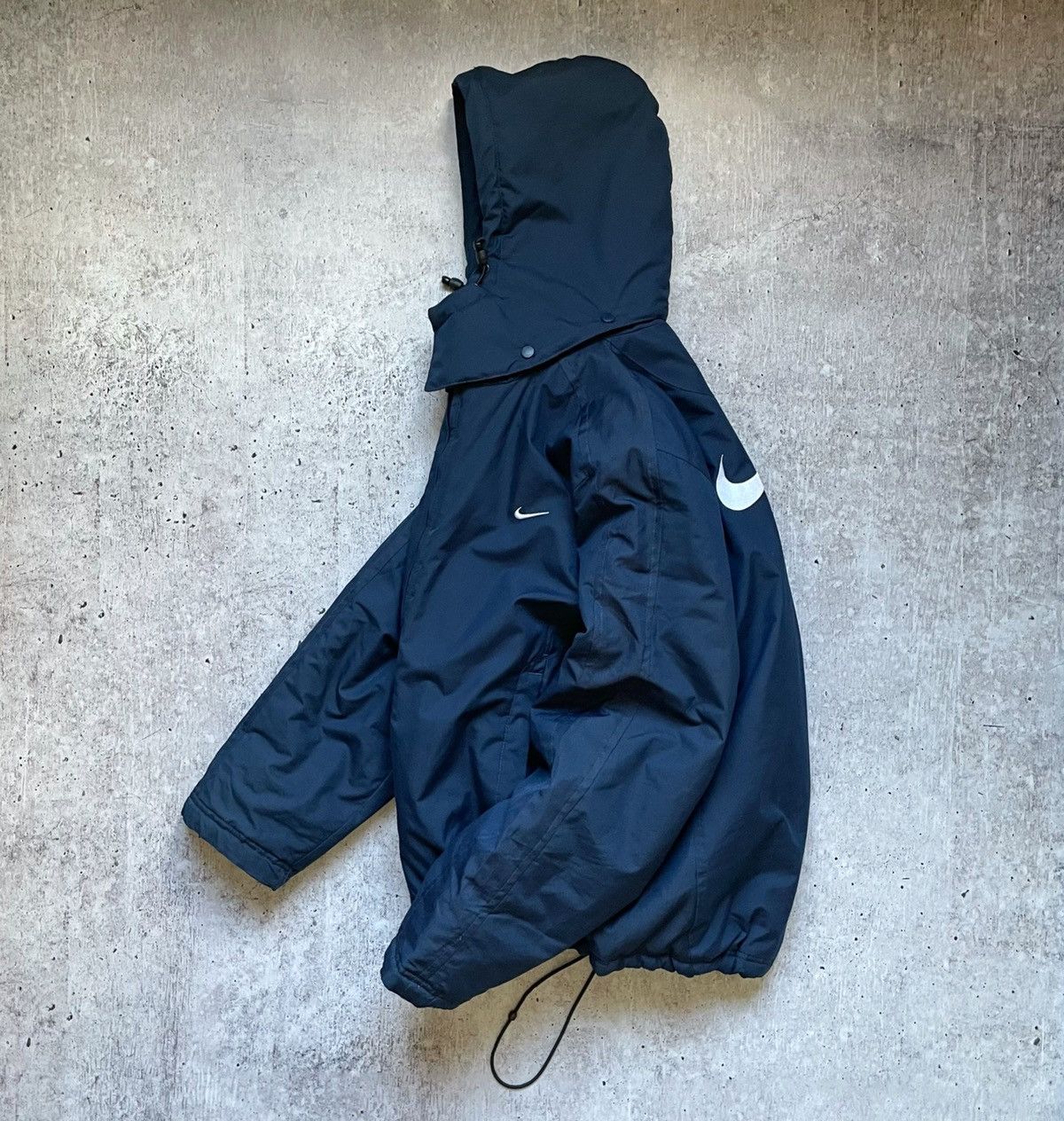 Nike × Vintage Nike Big Embroidered Swoosh Logo Vintage Light Puffer Jacket Size US S / EU 44-46 / 1 - 1 Thumbnail