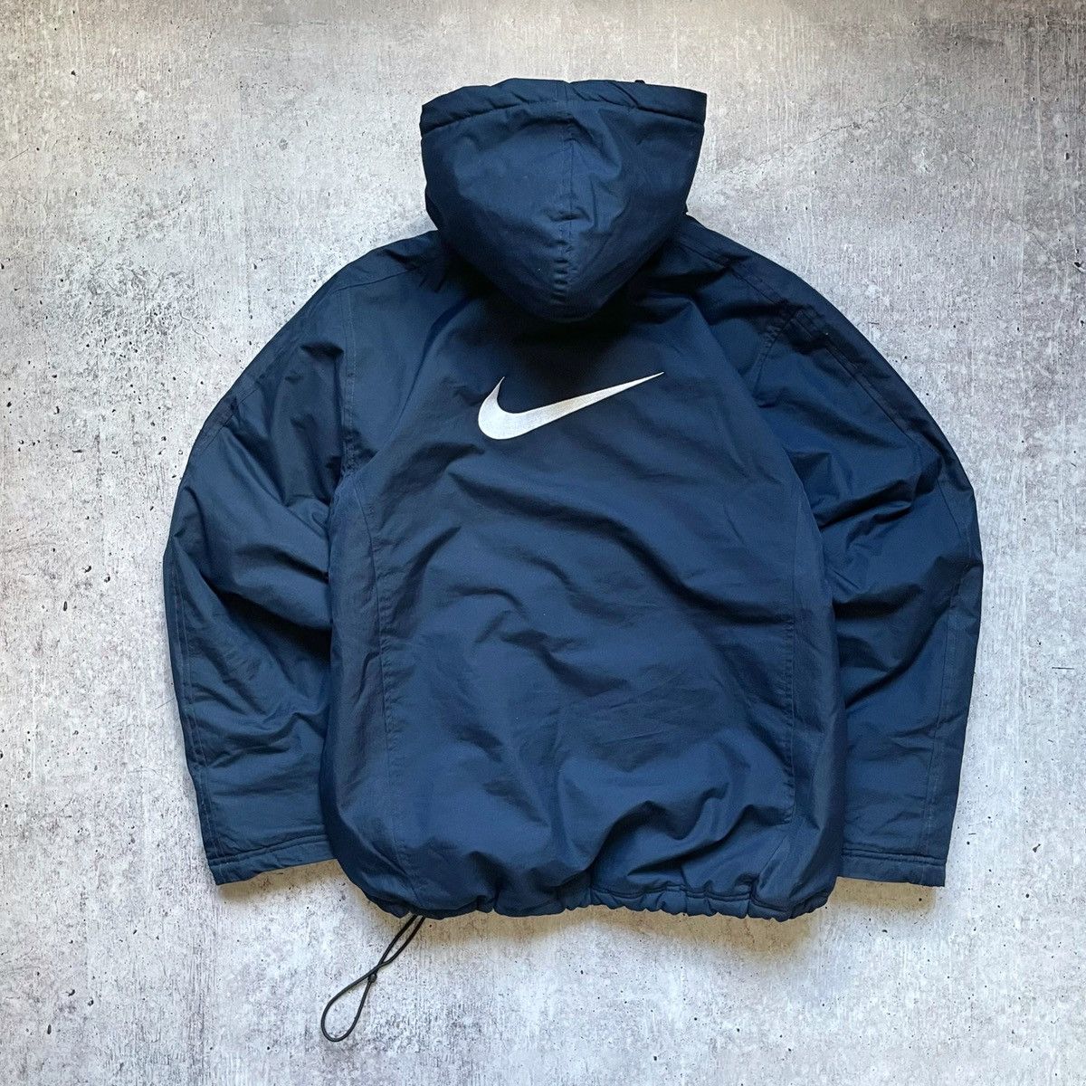 Nike × Vintage Nike Big Embroidered Swoosh Logo Vintage Light Puffer Jacket Size US S / EU 44-46 / 1 - 5 Thumbnail