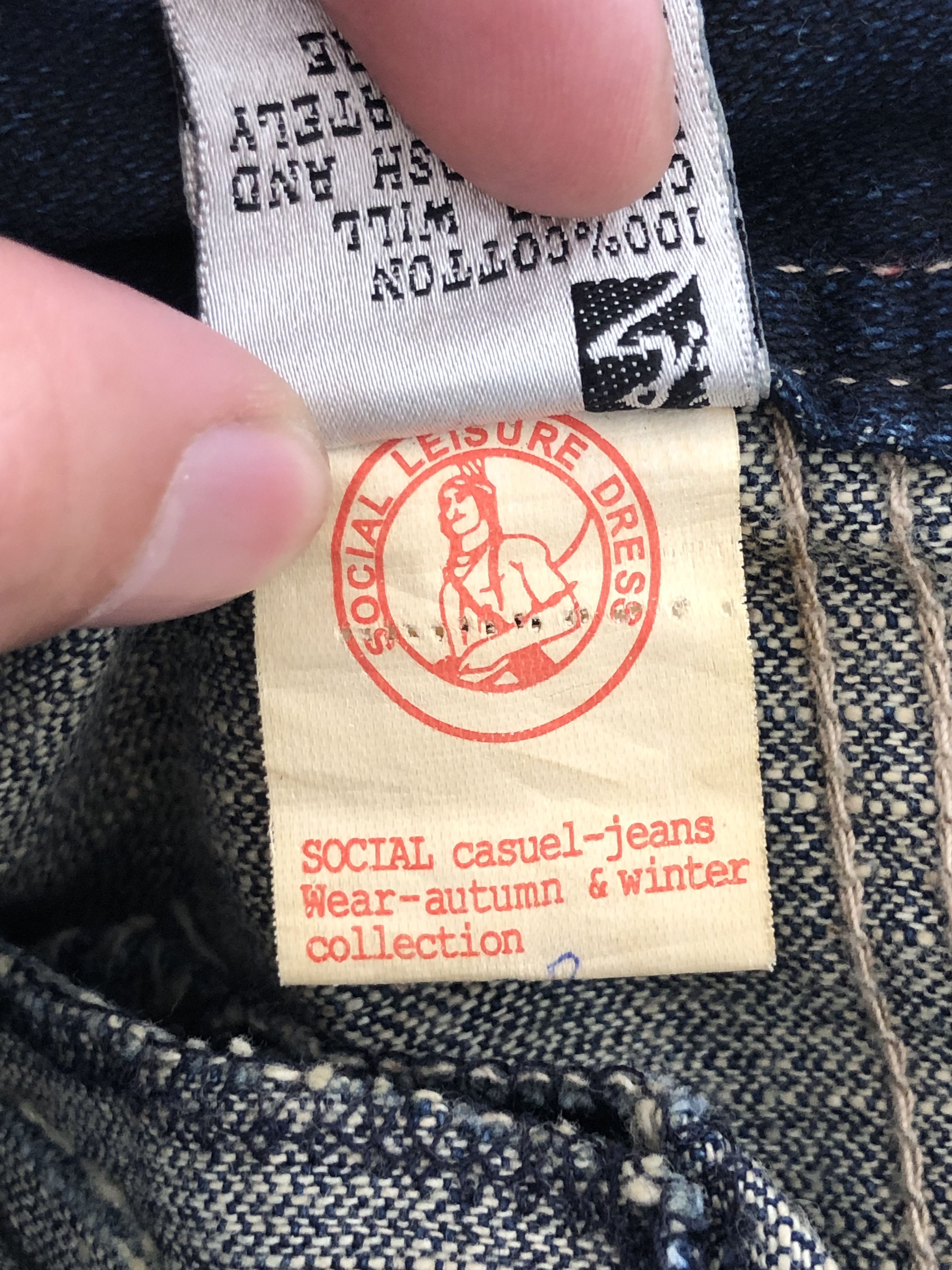 Vintage RARE🔥VINTAGE SOCIAL LEISURE WESTERN STYLE DENIM Size US 30 / EU 46 - 18 Thumbnail