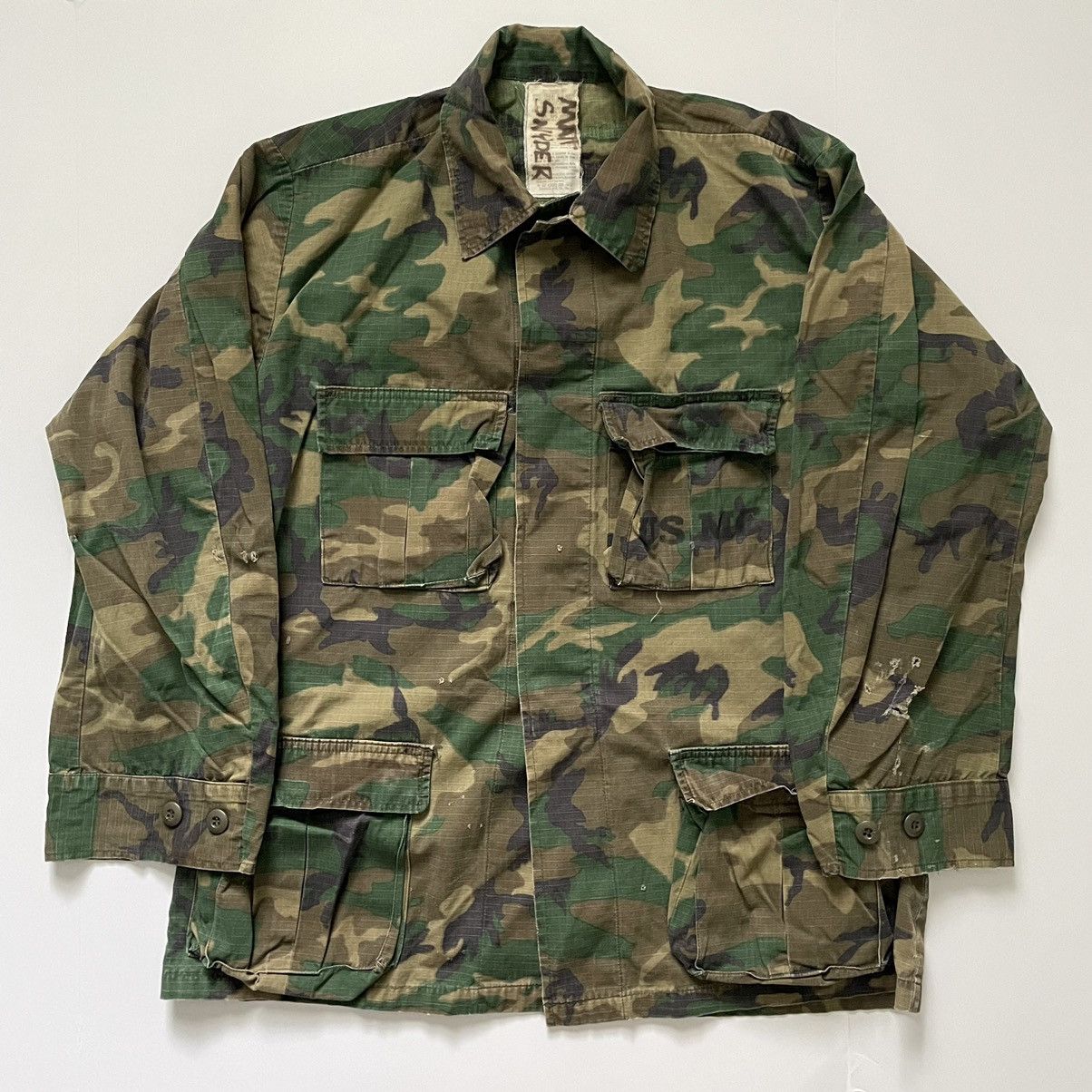 Vintage Vintage 1970s US Marine Corps Camouflage Combat Jacket | Grailed