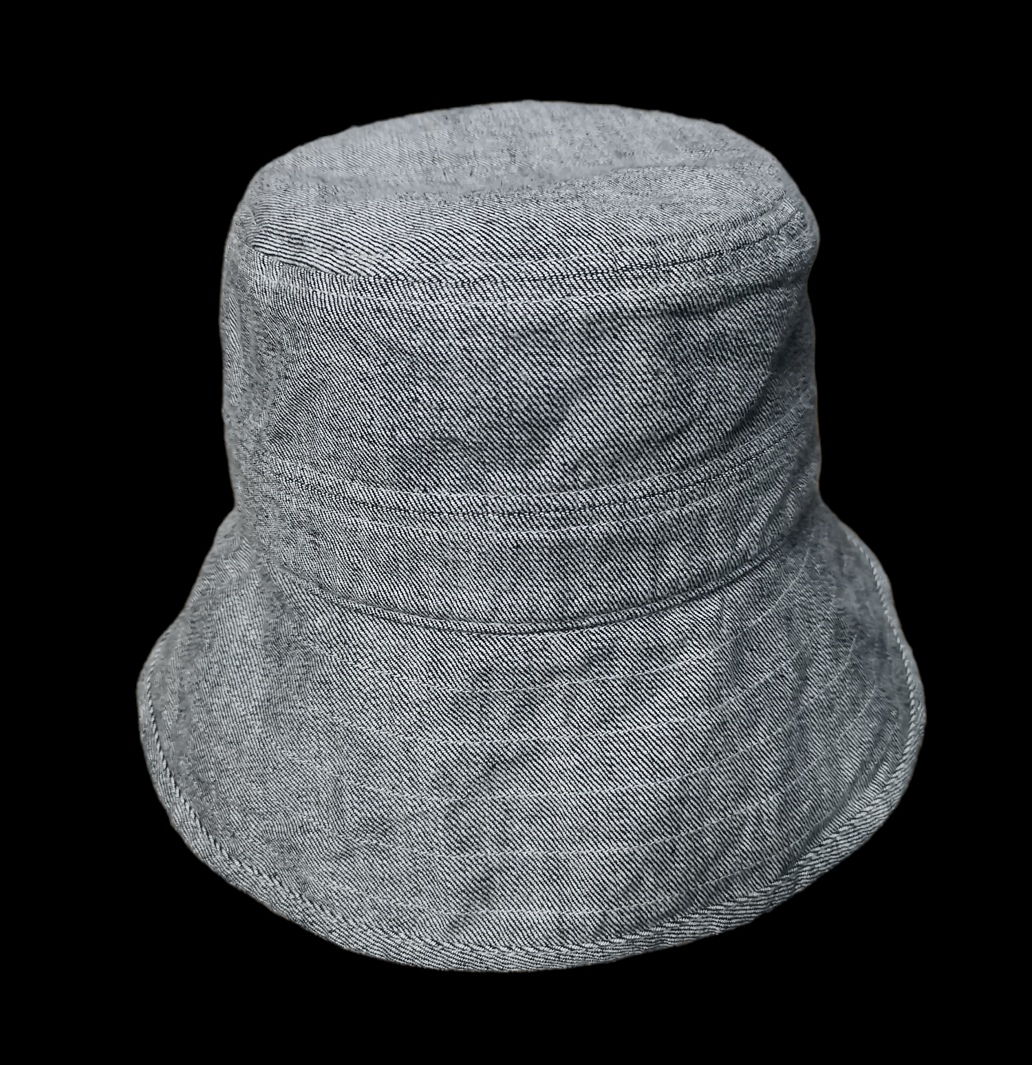 image of Muji Reversible Denim Bucket Hat in Blue/Grey, Men's