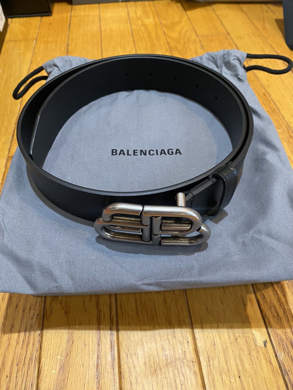 Balenciaga Balenciaga Men's Logo Buckle Leather Belt | Grailed