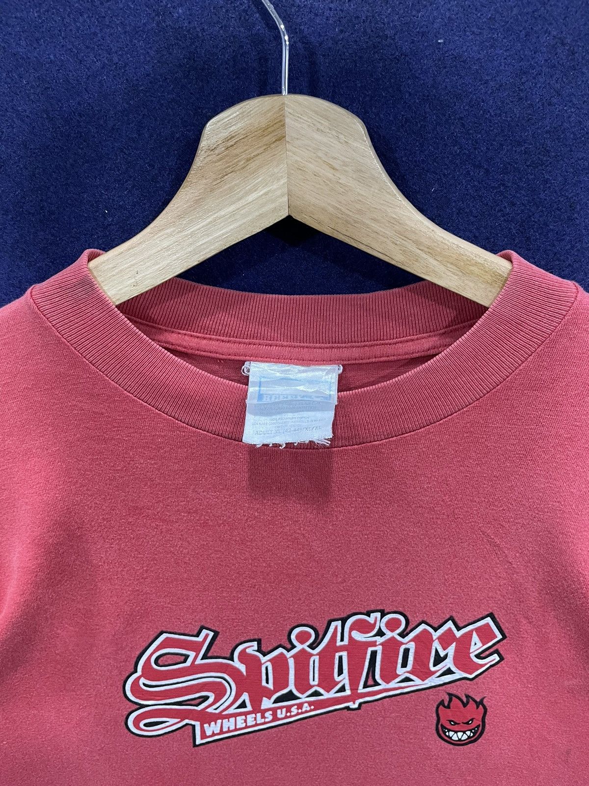 Hanes Vintage Rare Spitfire Wheel USA Hanes 90s Size US XL / EU 56 / 4 - 3 Thumbnail