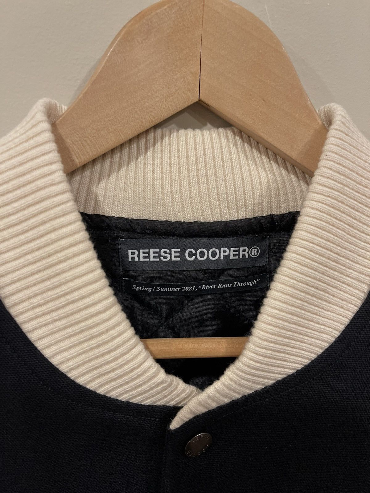 Reese Cooper Reese Cooper FW21 Black & White Distressed Varsity Jacket Size US M / EU 48-50 / 2 - 3 Thumbnail