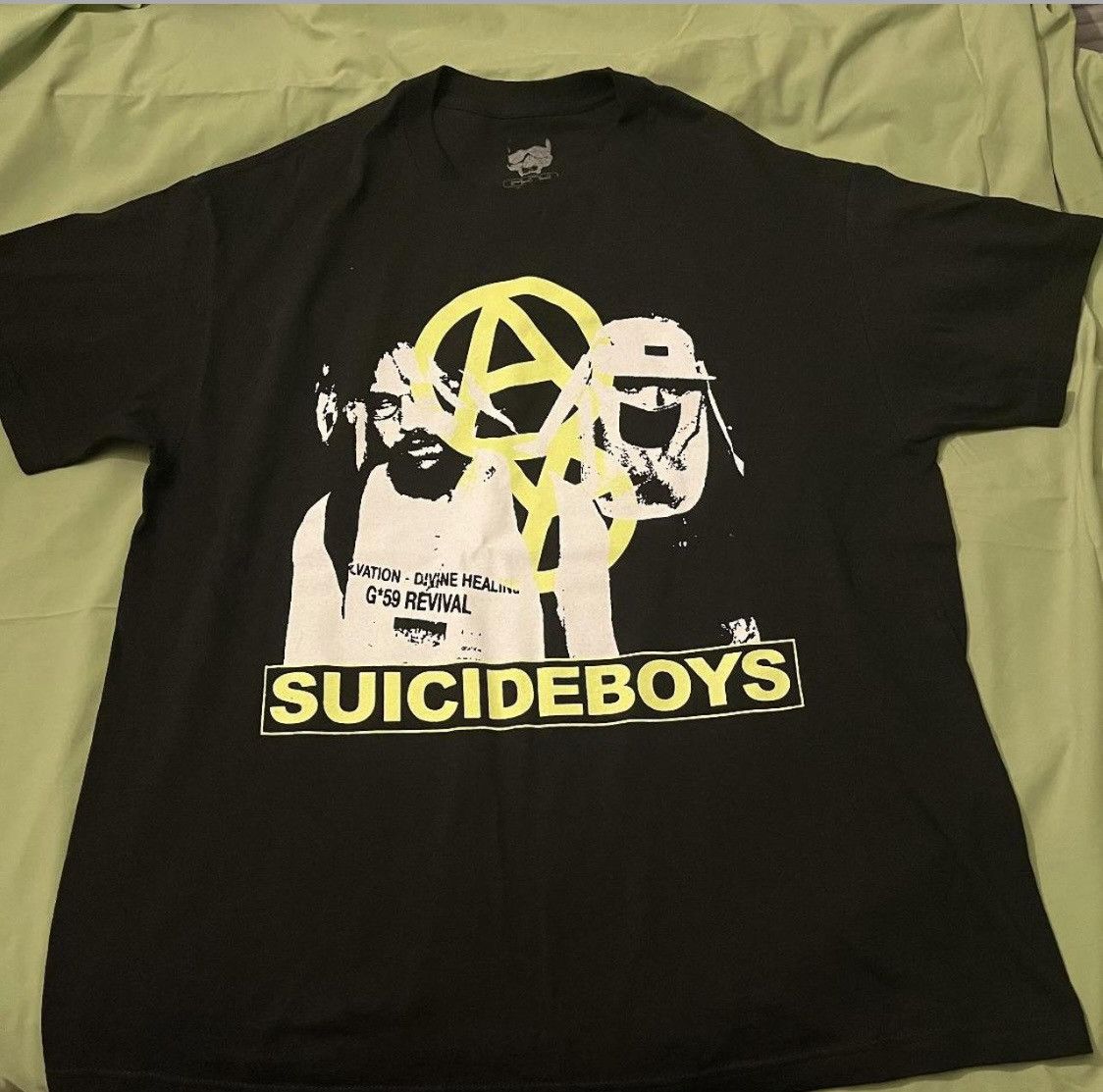 $uicideboy$ ツアーTシャツ G59 Recordsスーサイドボーイズ UICIDEBOY GREY DAY TOUR 2024 T SHIRT Sz LARGE G59 Records