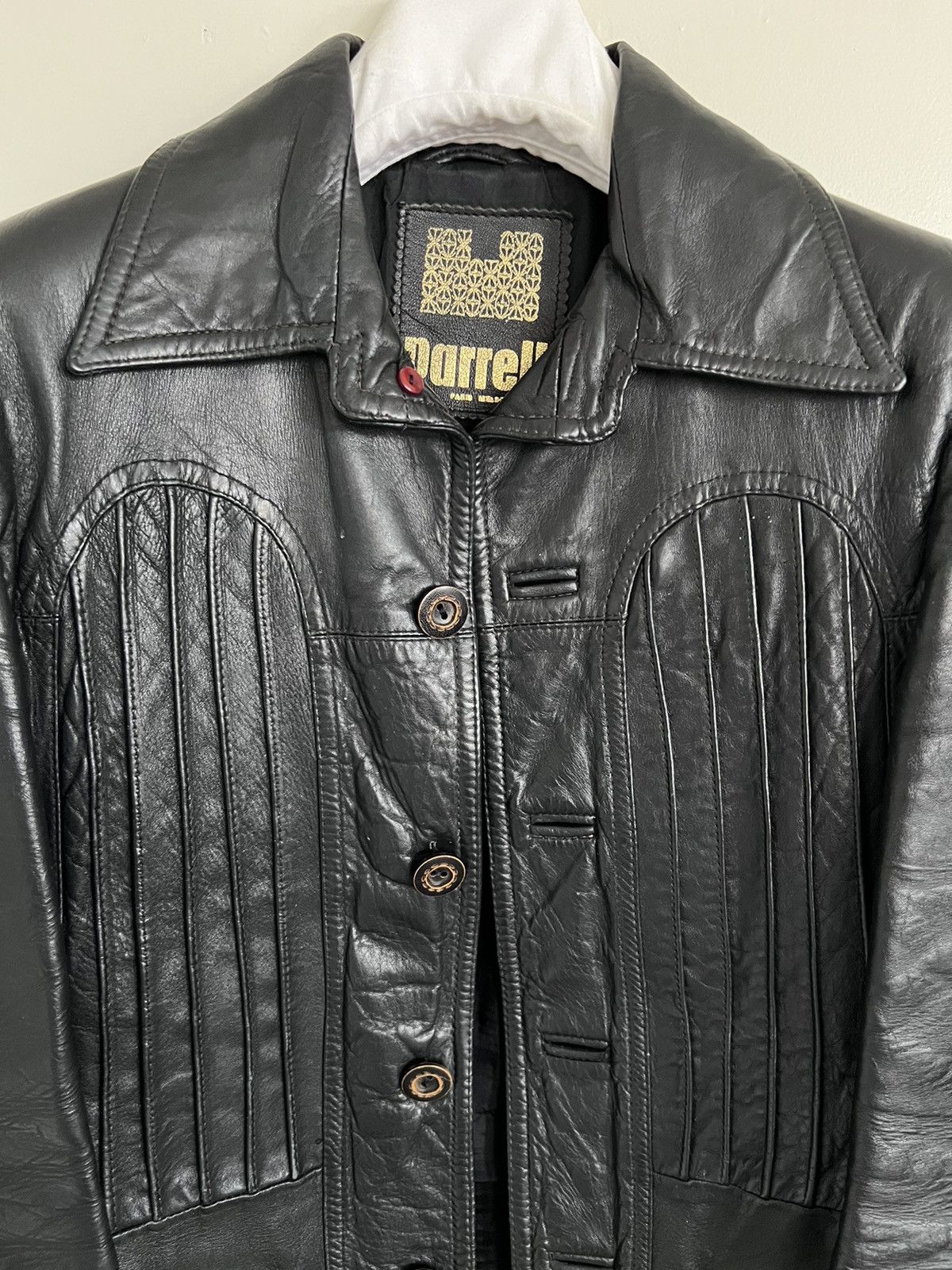 Vintage 70s English-made leather jacket, 38R,Parrell,Strong
