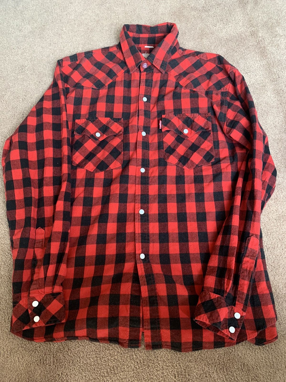 Vintage Vintage Ben Davis Ranch & Western Red Plaid Flannel | Grailed