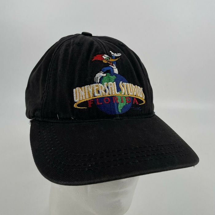 Universal Studios Universal Studios Mens Black Logo Adjustable Hat Cap 