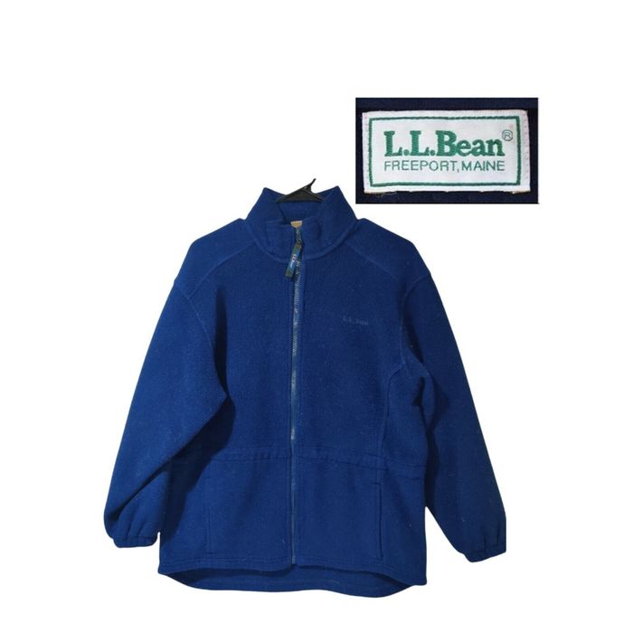 L.L. Bean Vintage LL Bean Fleece Jacket Women's Medium Petite Blue Zip ...