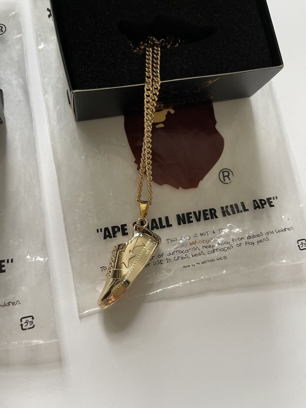 Bape A Bathing Ape Gold Bapesta Shoe Chain | Grailed