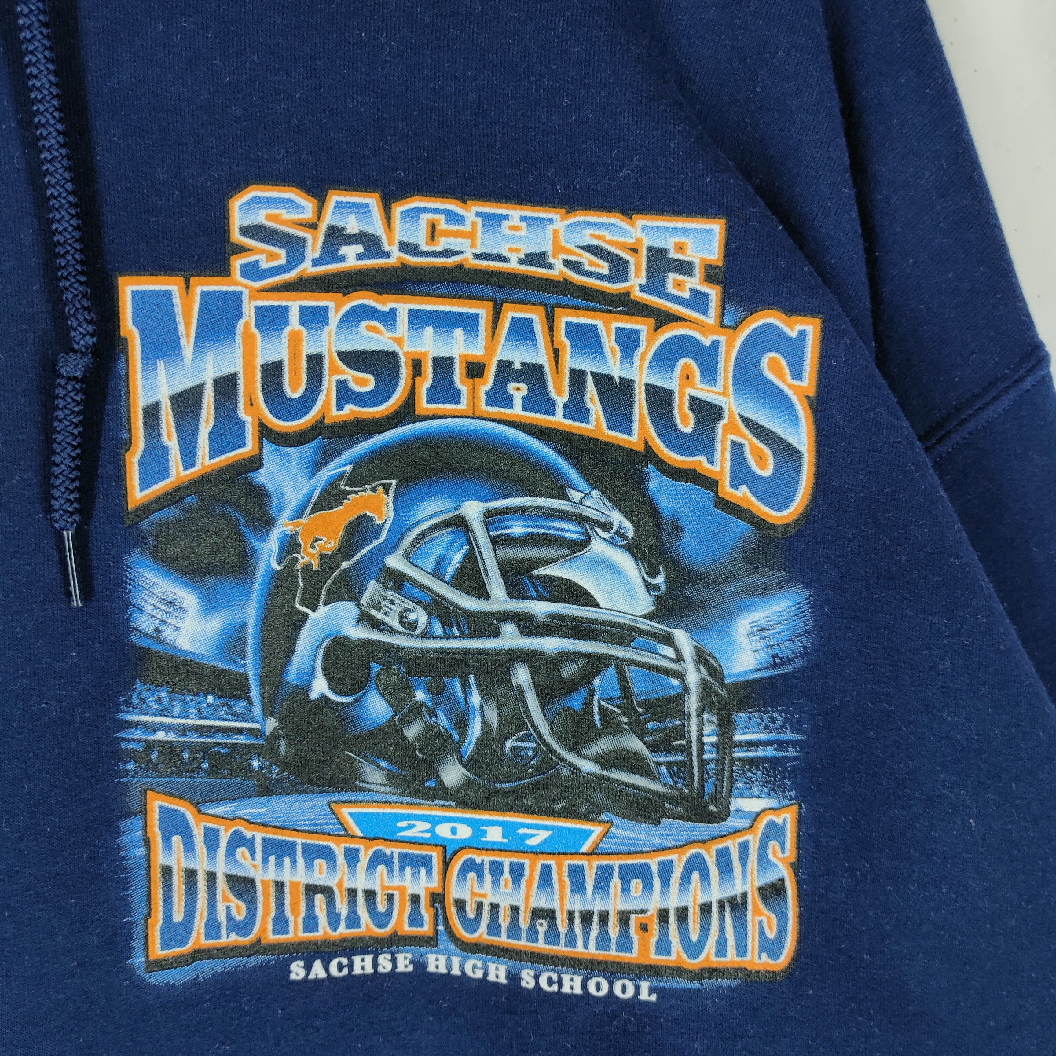 Other RUGBY CHAMPION SACHSE MUSTANGS PLAYOFF Big Print Hoodie Size US XL / EU 56 / 4 - 7 Thumbnail
