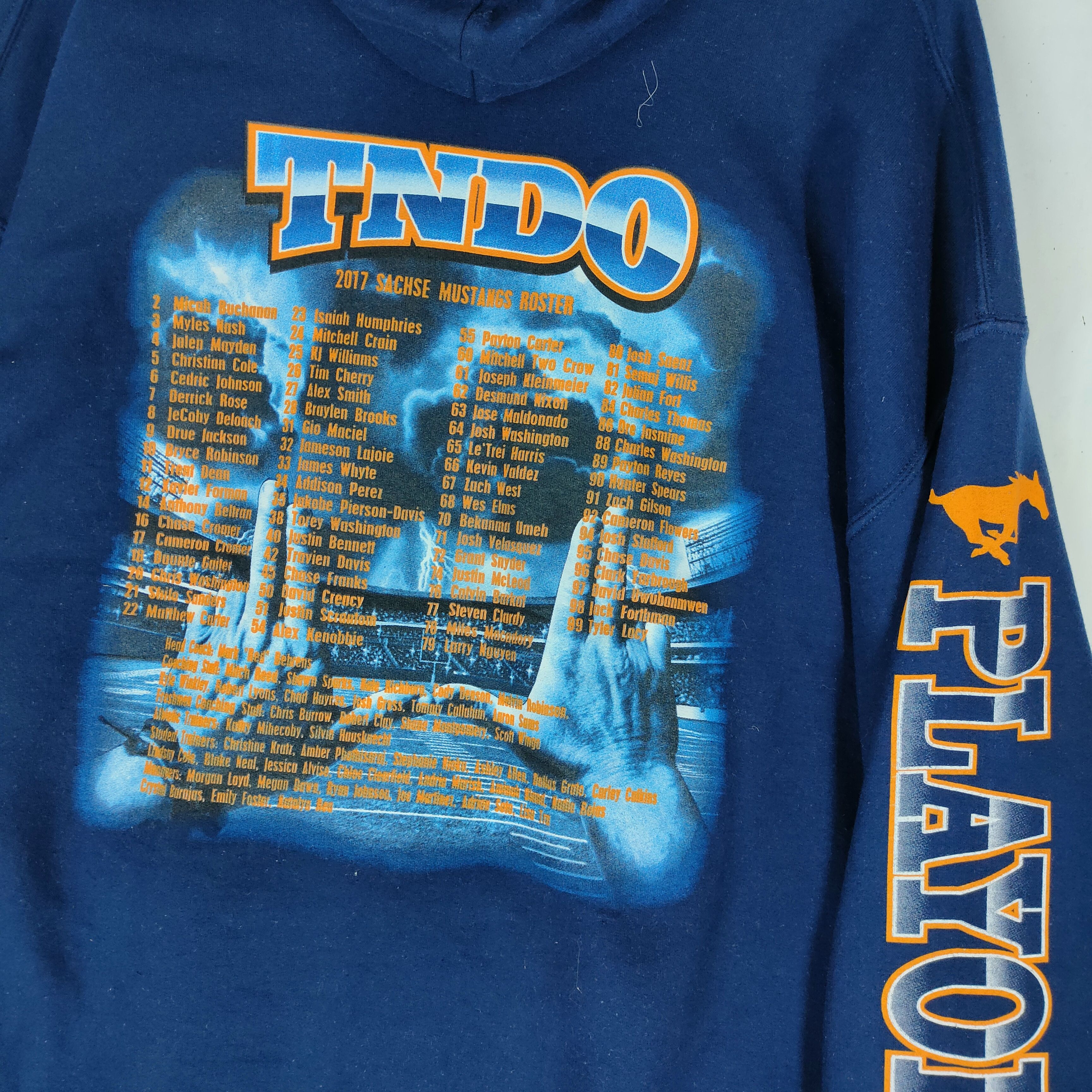 Other RUGBY CHAMPION SACHSE MUSTANGS PLAYOFF Big Print Hoodie Size US XL / EU 56 / 4 - 3 Thumbnail