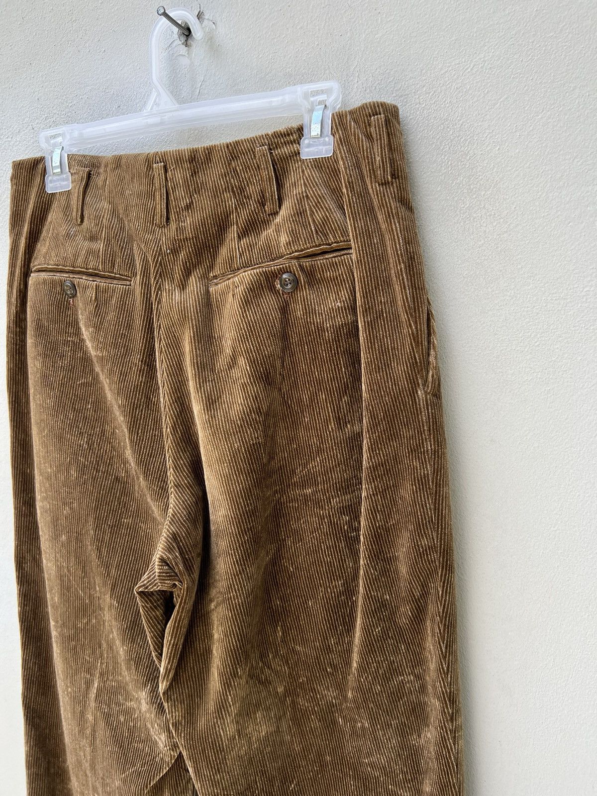 Matsuda Vintage 90s Yukio Kobayashi Monsieur Nicole Cord Trouser Size US 31 - 16 Thumbnail