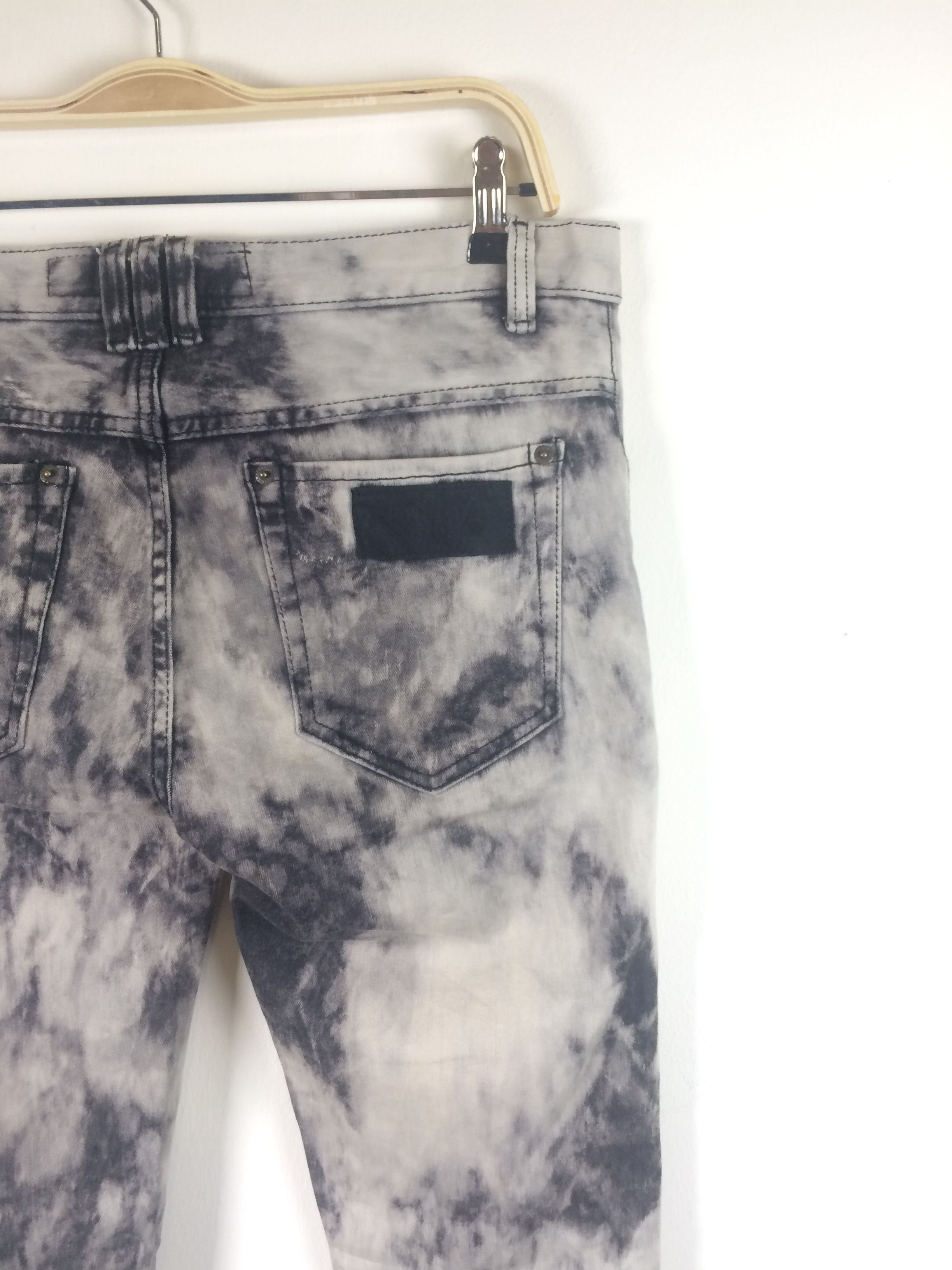 April 77 × Seditionaries April 77 Acid Washed Punk Skinny Jeans Size US 34 / EU 50 - 11 Thumbnail