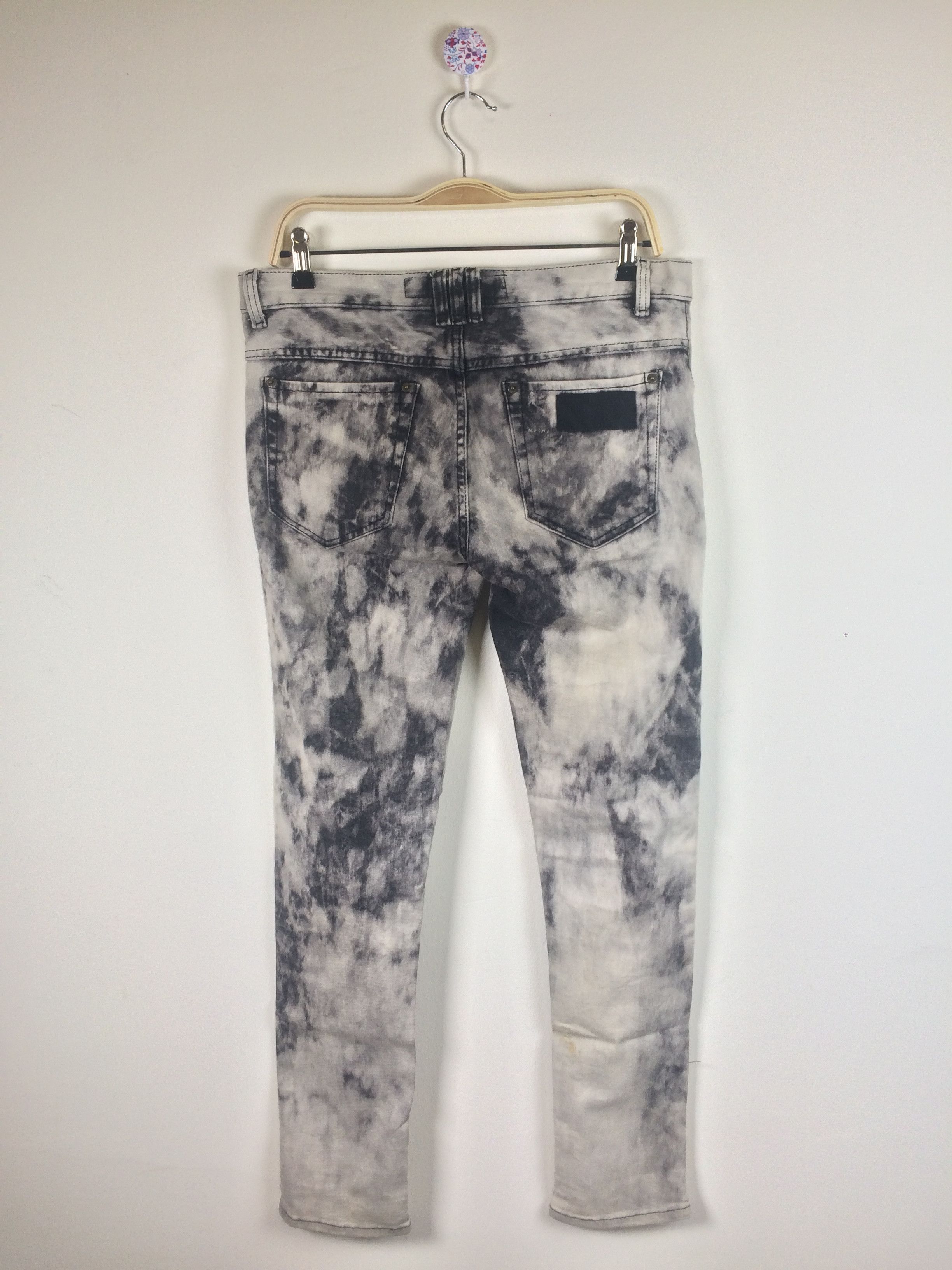 April 77 × Seditionaries April 77 Acid Washed Punk Skinny Jeans Size US 34 / EU 50 - 8 Thumbnail