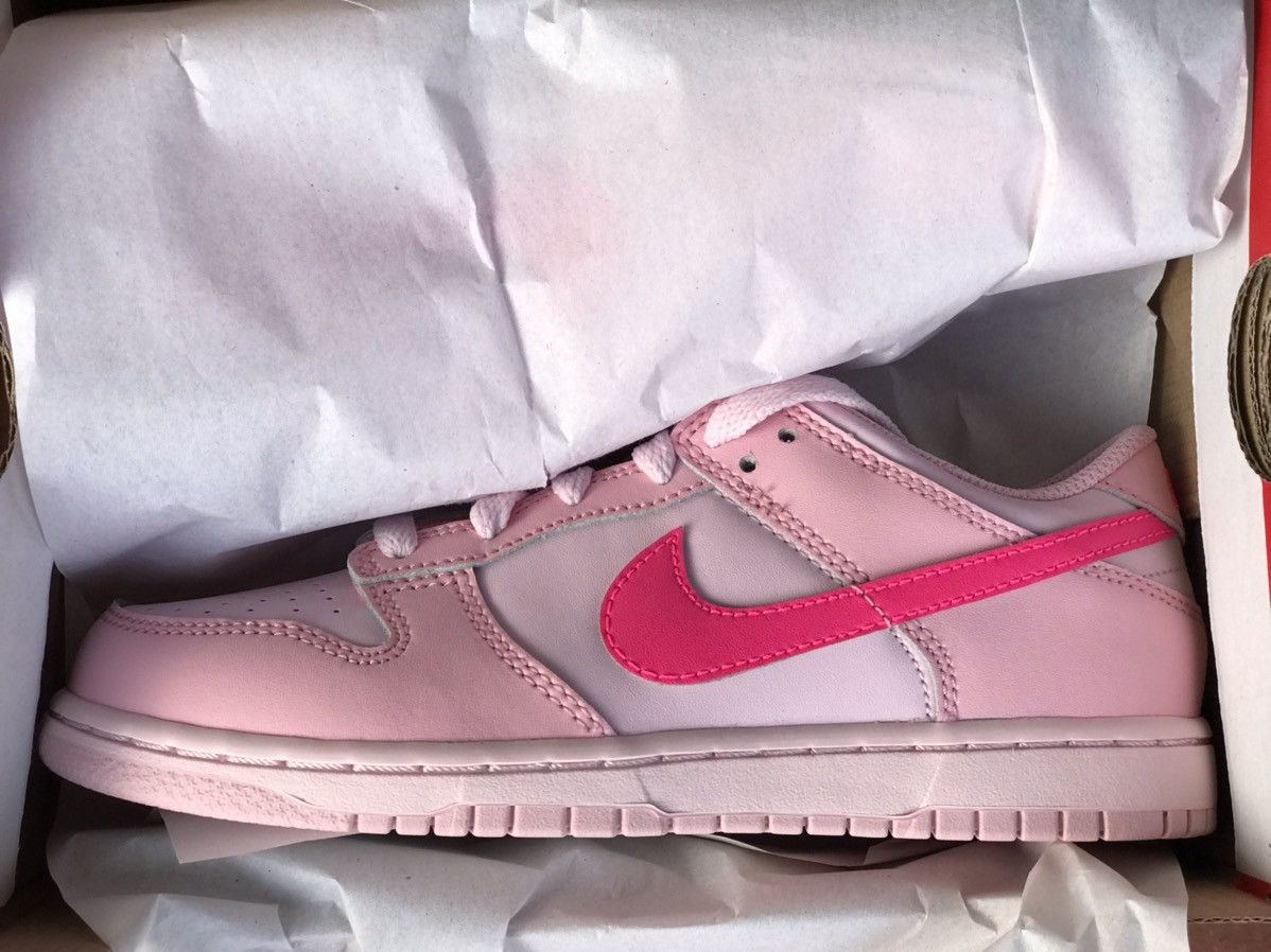 Nike Nike Dunk Triple Pink Low (Barbie Dunks) PS Size 3Y | Grailed