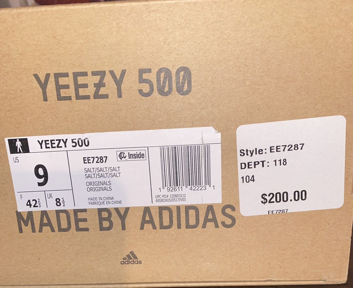 Adidas Yeezy 500 Salt 2018 Size US 9 / EU 42 - 9 Thumbnail