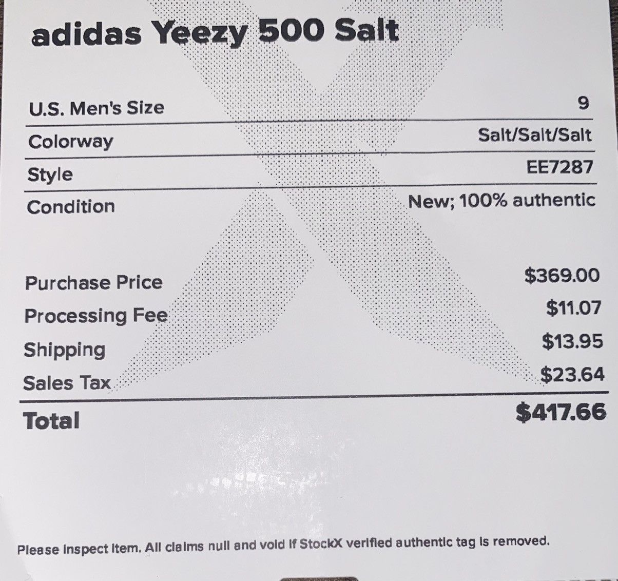Adidas Yeezy 500 Salt 2018 Size US 9 / EU 42 - 12 Thumbnail