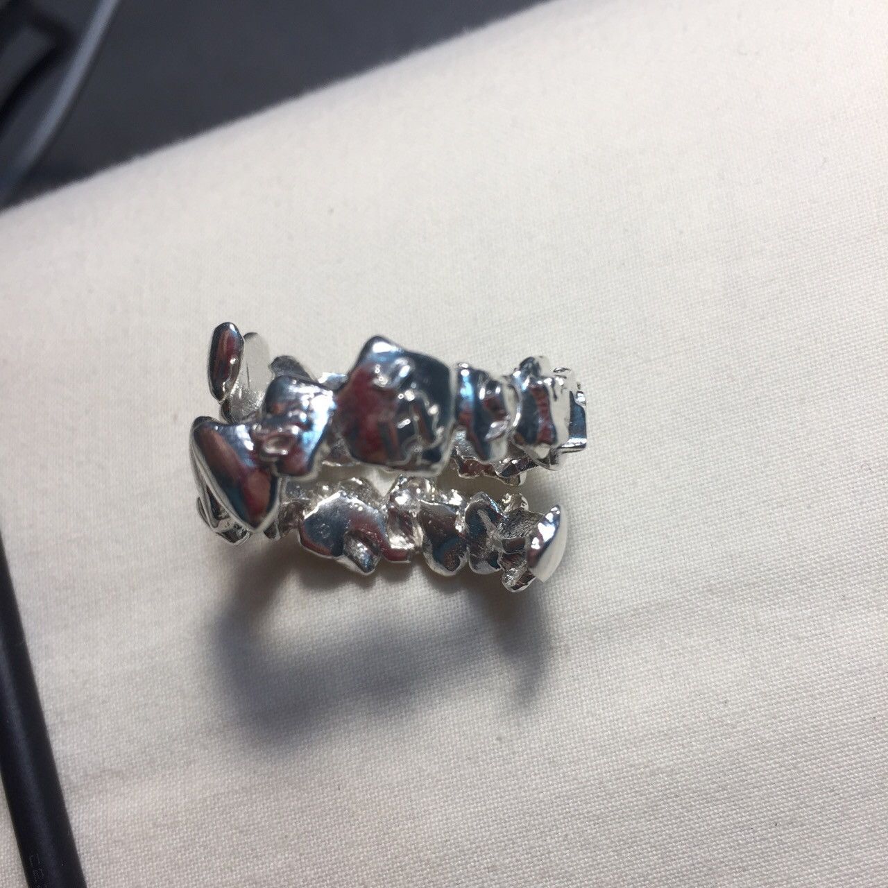 Drain Gang × Goth Money Bladee Teeth Ring 925 Silver Size ONE SIZE - 2 Thumbnail