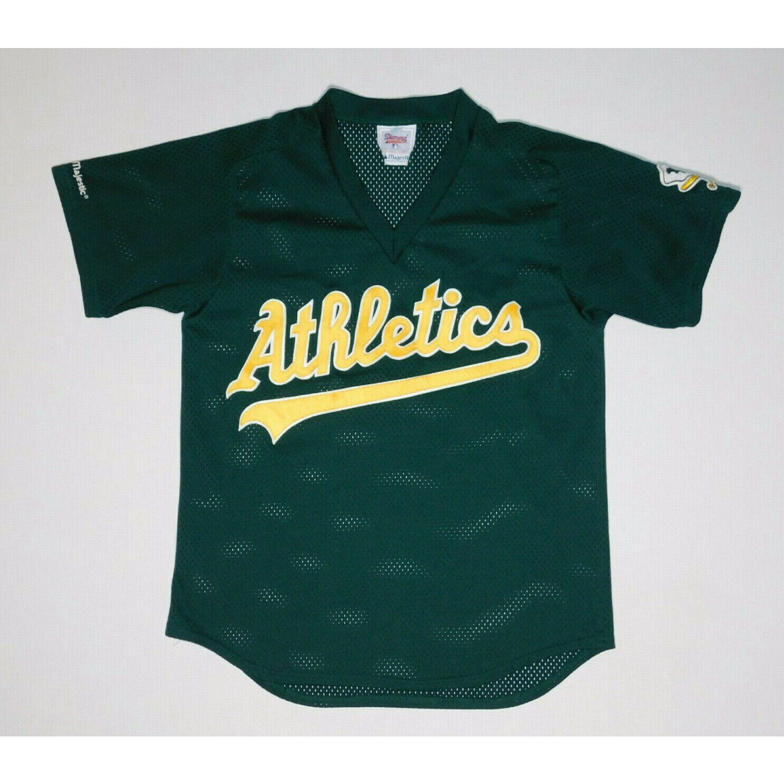 Majestic Vintage 1990s Oakland Athletics MLB Authentic Diamond Collection Alt BP Jersey L