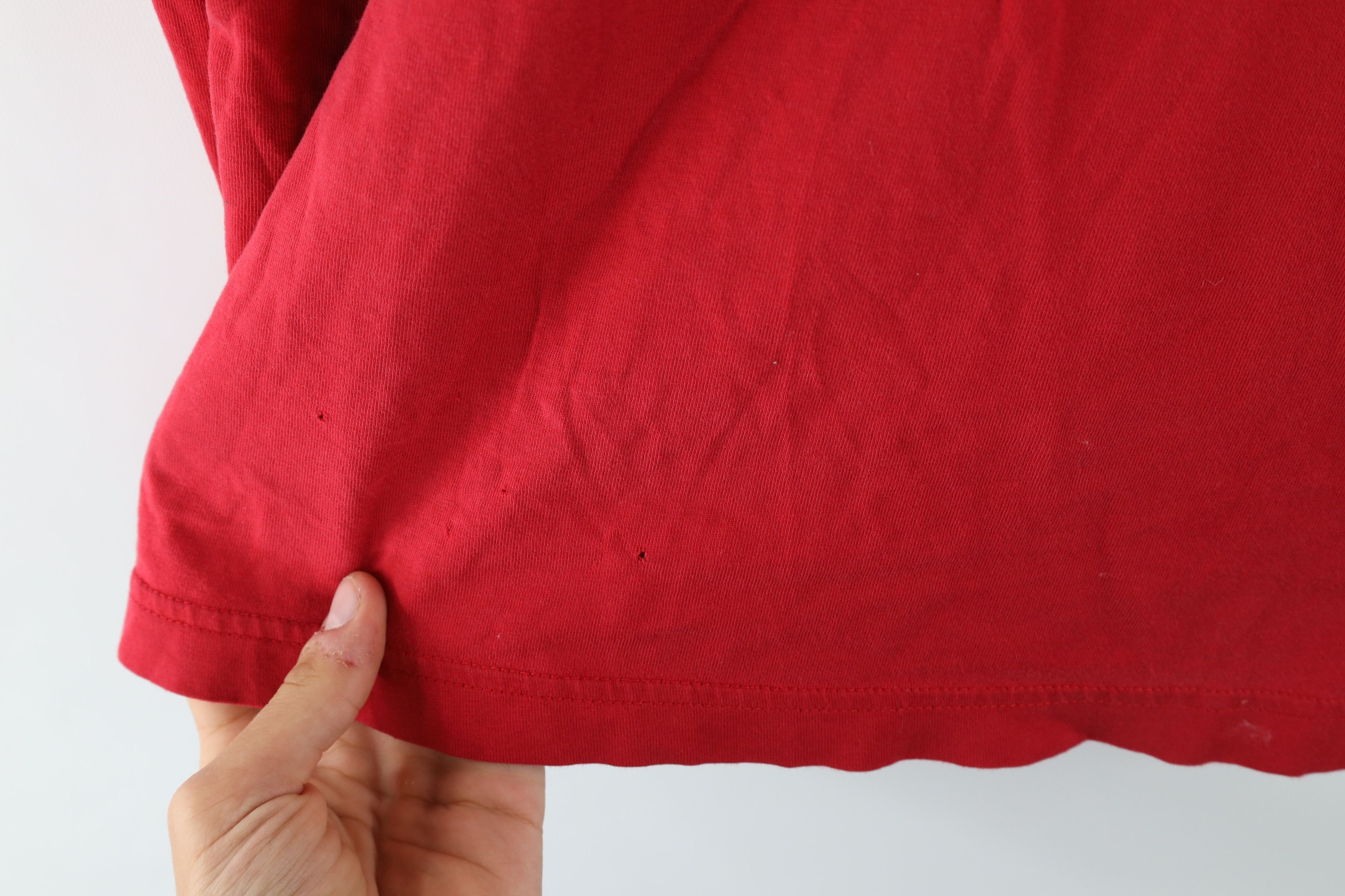 Vintage Vintage Lands End Thrashed Short Sleeve T-Shirt Red Cotton Size US L / EU 52-54 / 3 - 8 Thumbnail