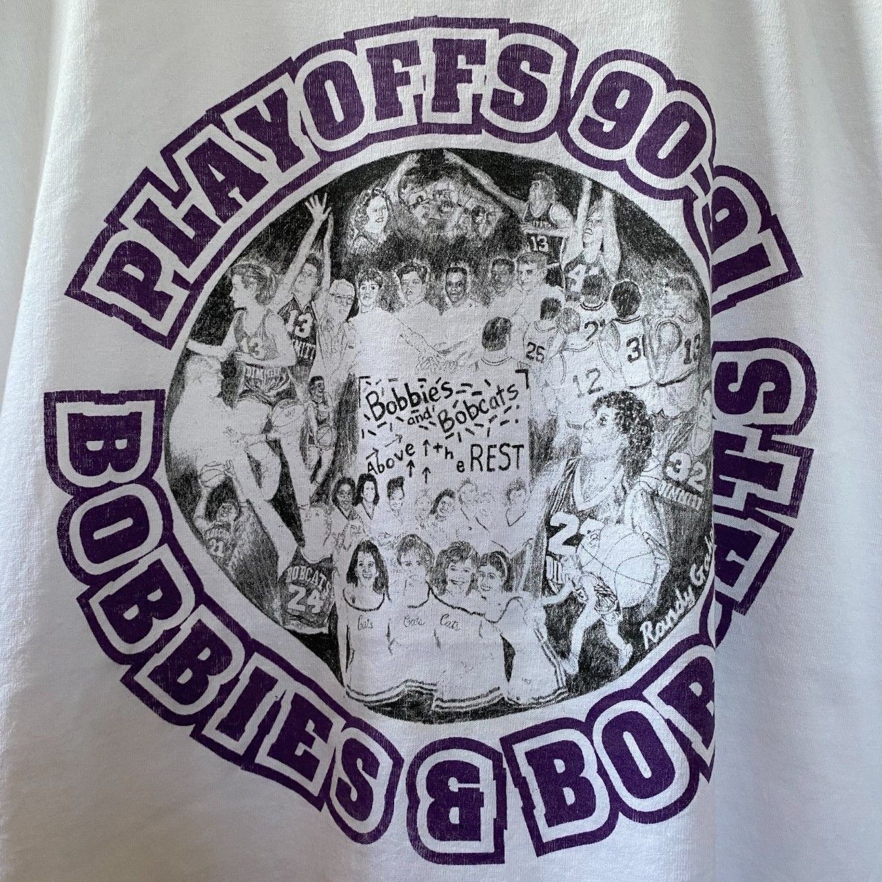 Vintage 1991 Playoffs NCAA Bobbies & Bobcats Basketball