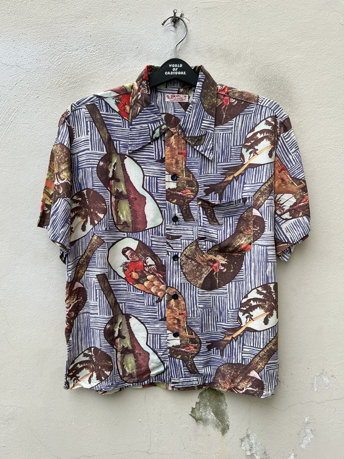 Sun Surf Sun Surf Toyo Japan Open Collar 100% Rayon Hawaiian Shirt Size US M / EU 48-50 / 2 - 5 Thumbnail