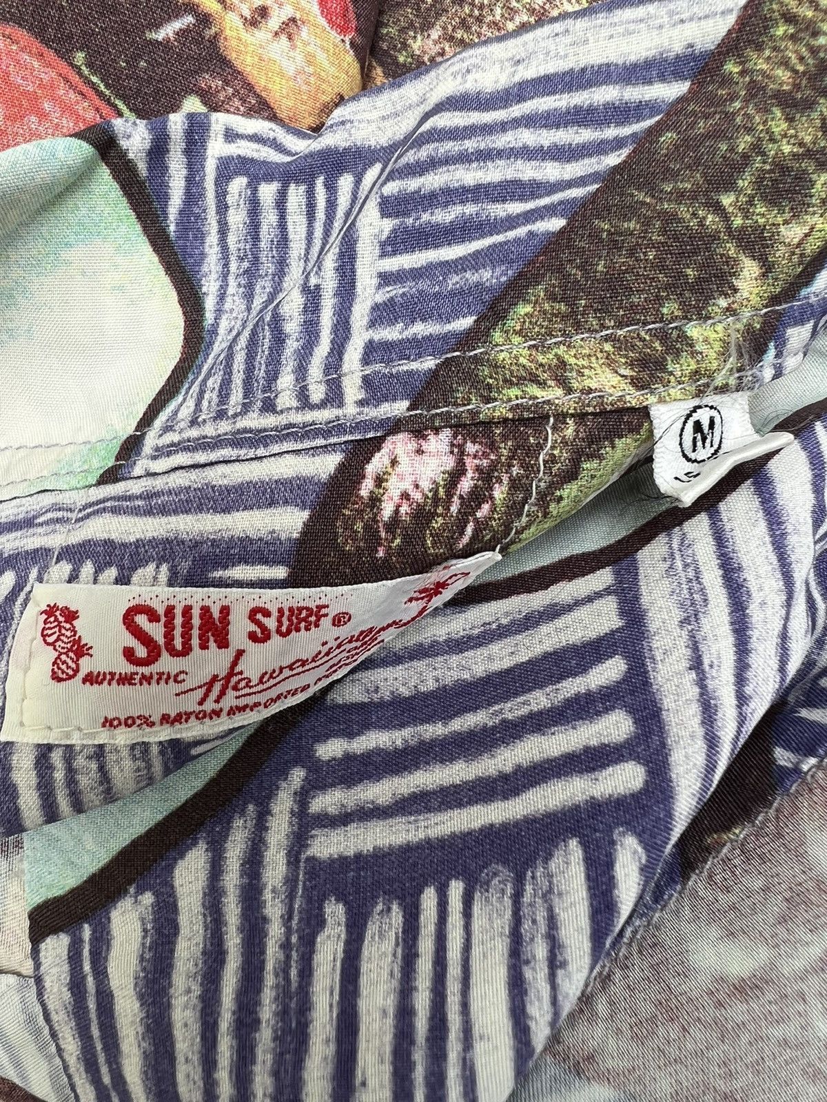 Sun Surf Sun Surf Toyo Japan Open Collar 100% Rayon Hawaiian Shirt Size US M / EU 48-50 / 2 - 21 Thumbnail