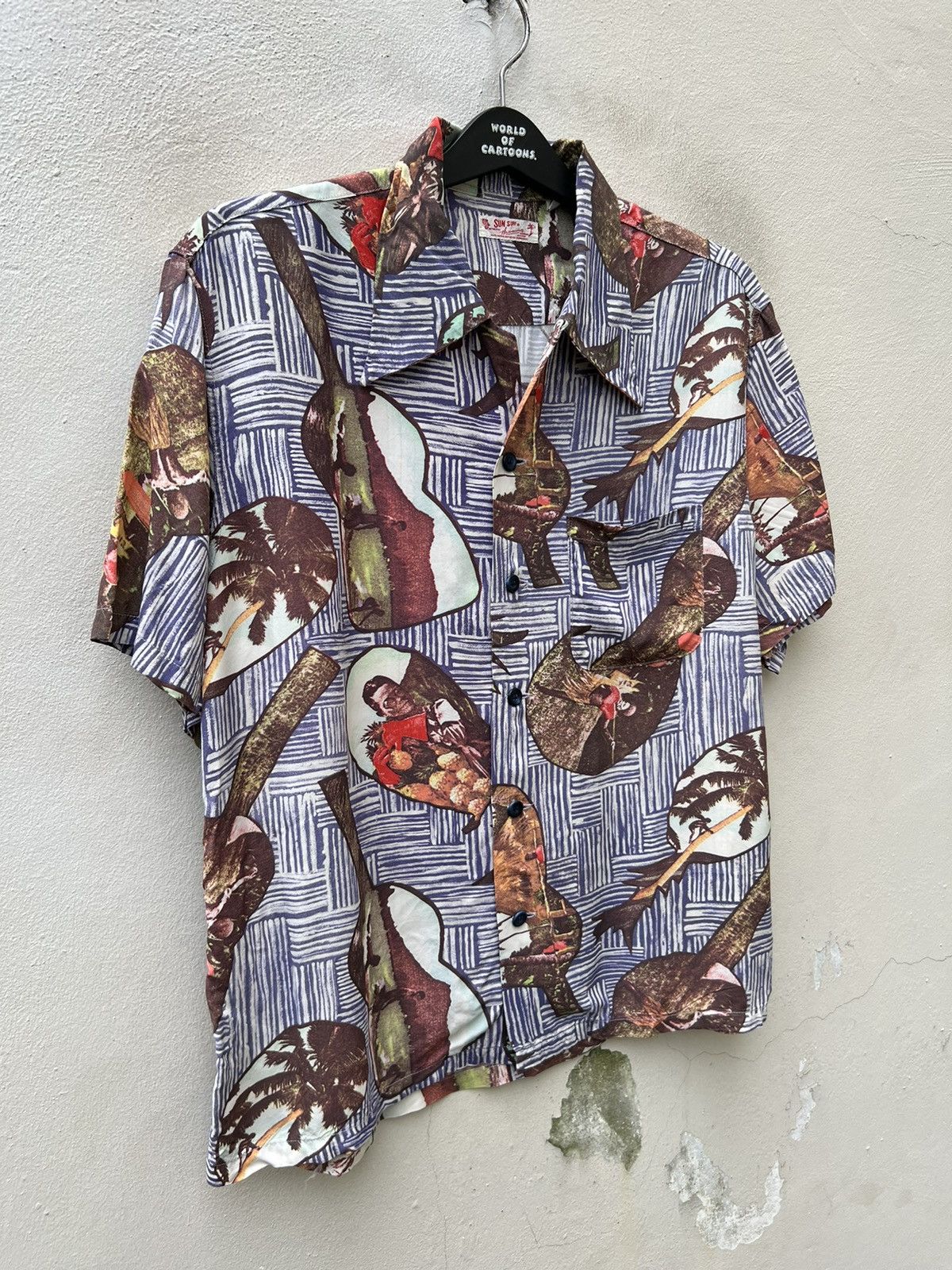 Sun Surf Sun Surf Toyo Japan Open Collar 100% Rayon Hawaiian Shirt Size US M / EU 48-50 / 2 - 14 Thumbnail