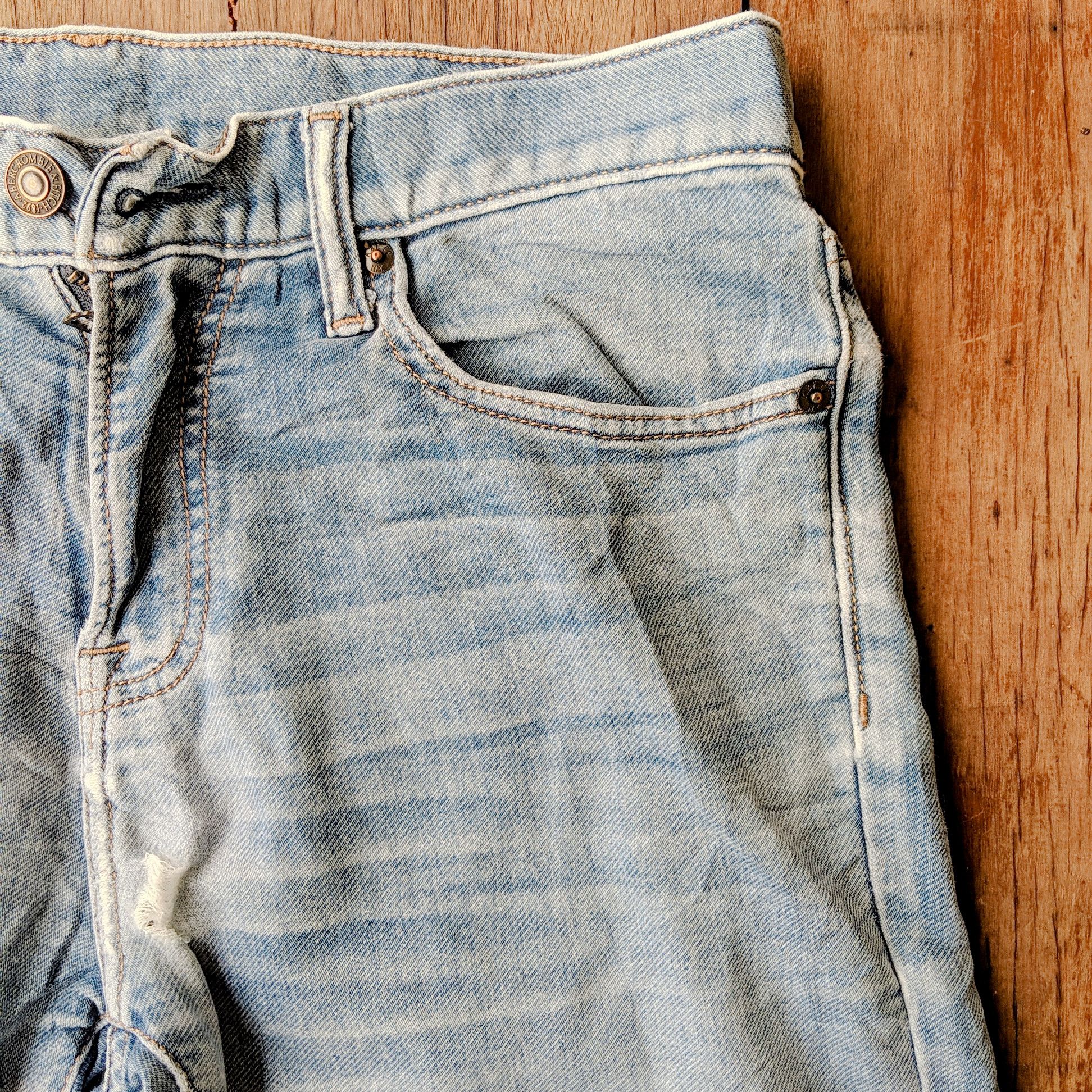 Japanese Brand × Jean × Vintage Vintage Abercrombie & Fitch Light Wash Denim Jean Pants W32 Size US 32 / EU 48 - 12 Thumbnail
