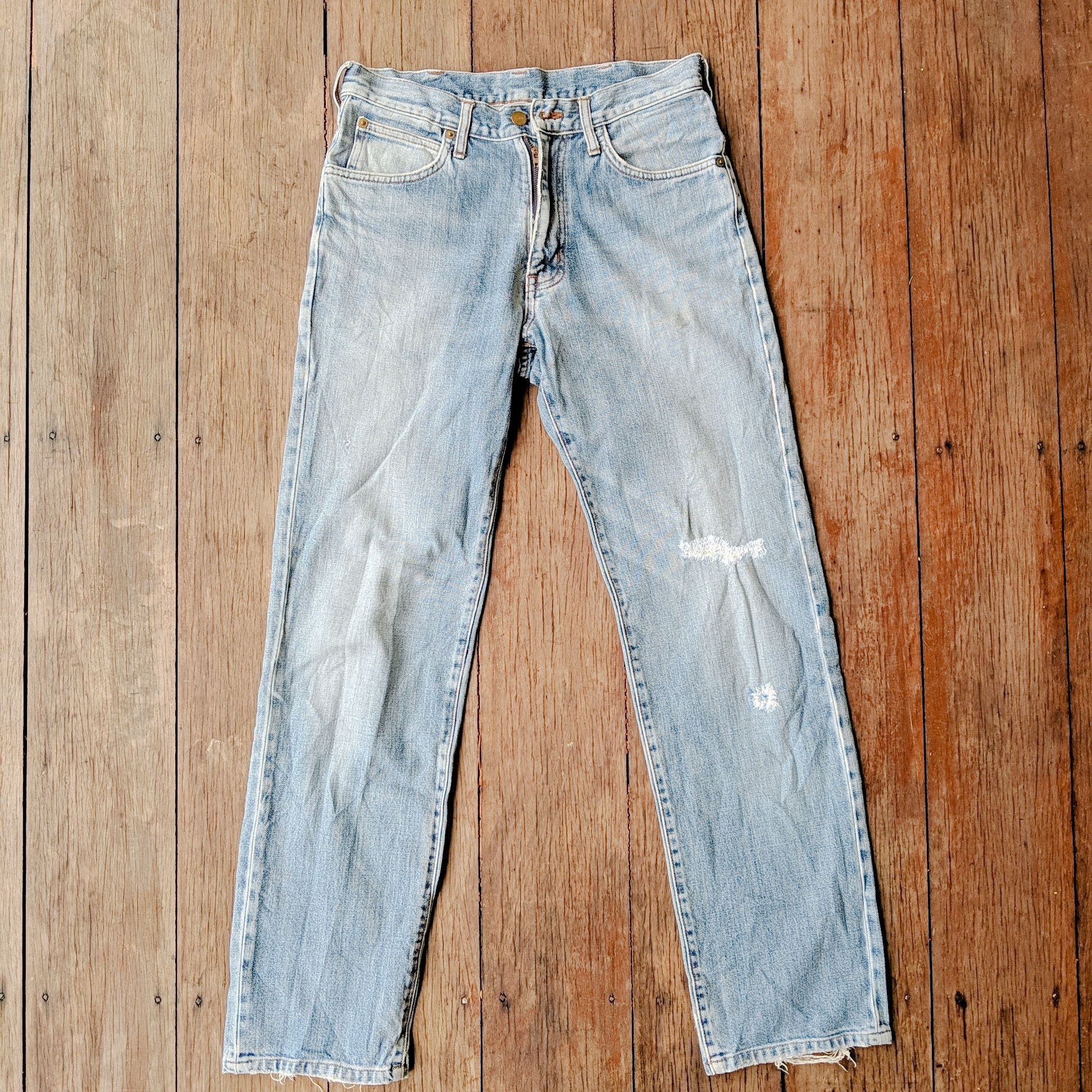 Japanese Brand × Jean × Vintage Vintage Wrangler W30 Faded Distressed Denim Jean Pants Size US 30 / EU 46 - 1 Thumbnail