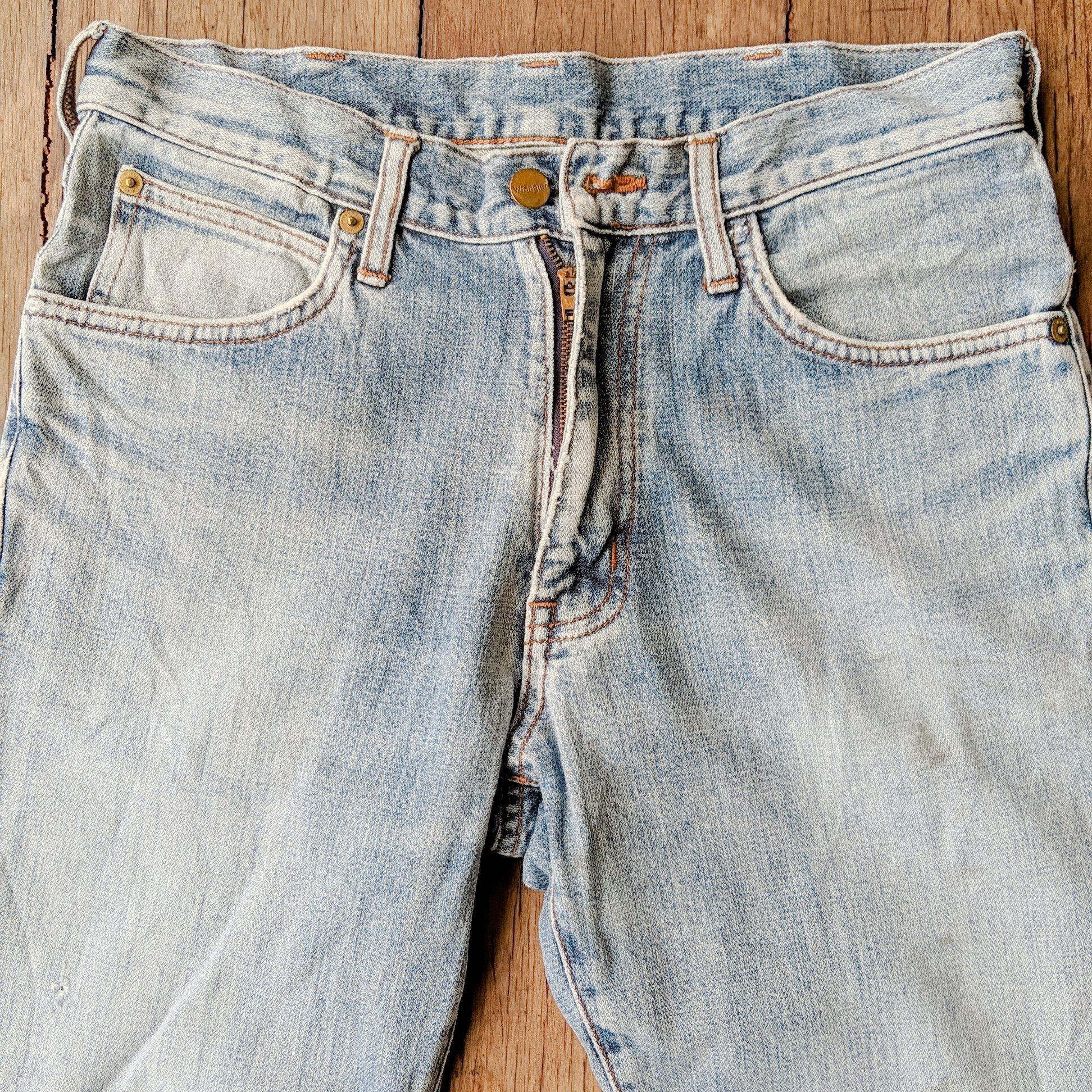 Japanese Brand × Jean × Vintage Vintage Wrangler W30 Faded Distressed Denim Jean Pants Size US 30 / EU 46 - 14 Thumbnail