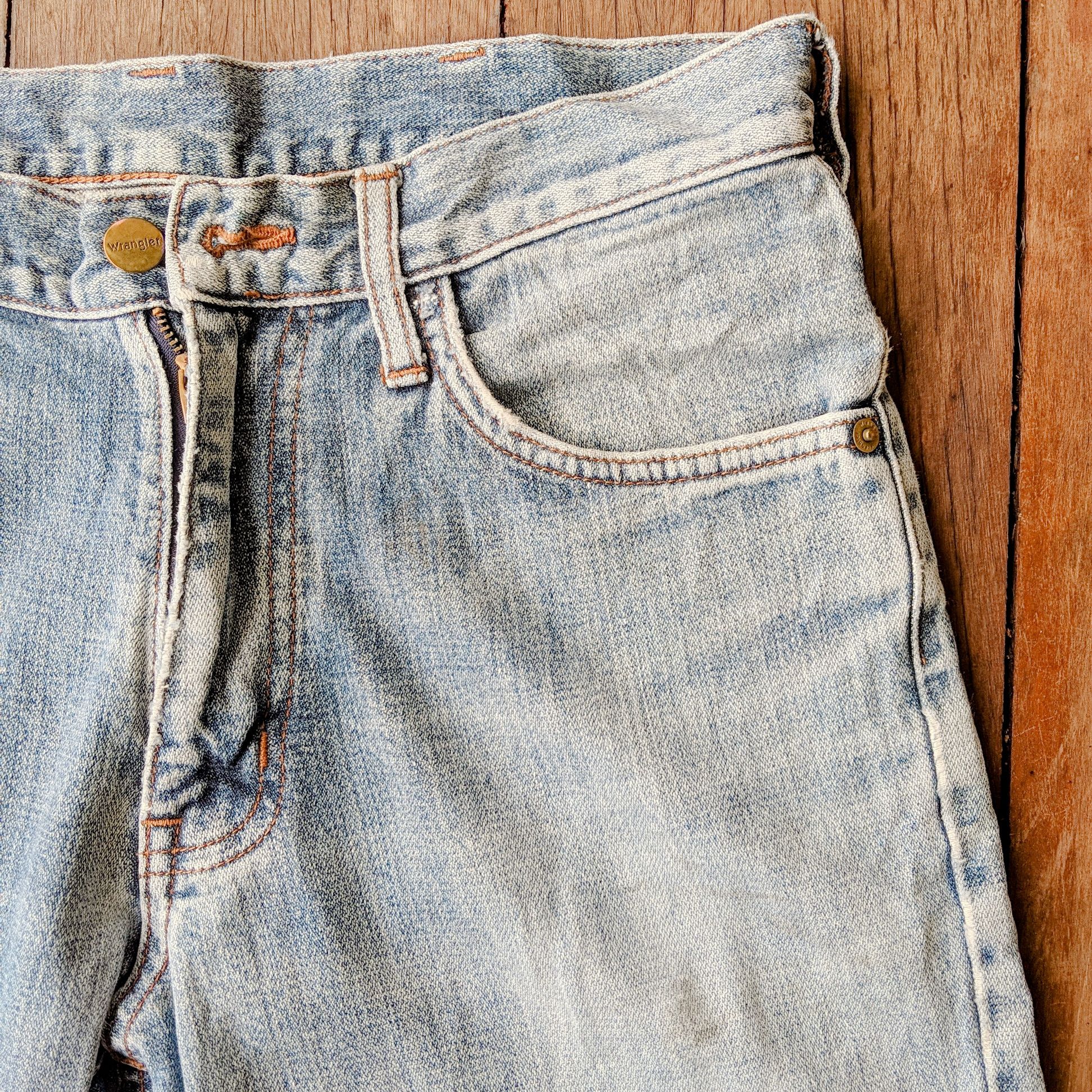 Japanese Brand × Jean × Vintage Vintage Wrangler W30 Faded Distressed Denim Jean Pants Size US 30 / EU 46 - 12 Thumbnail
