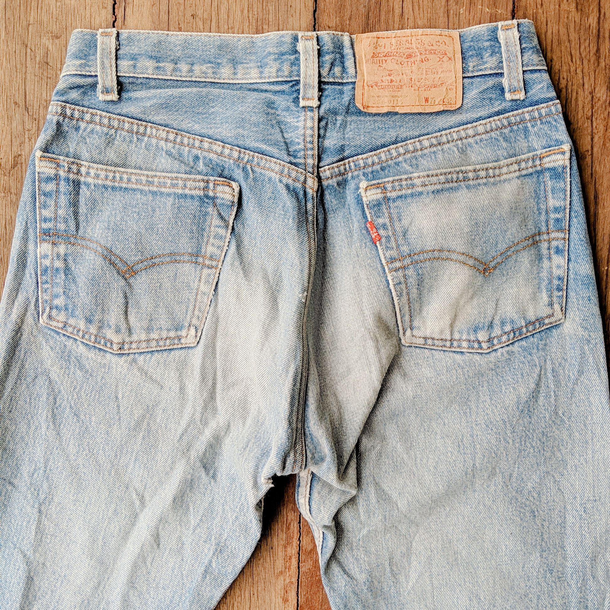 Japanese Brand Vintage Levis 501 W28x32 Faded Denim Button Up Pants Size US 28 / EU 44 - 6 Thumbnail