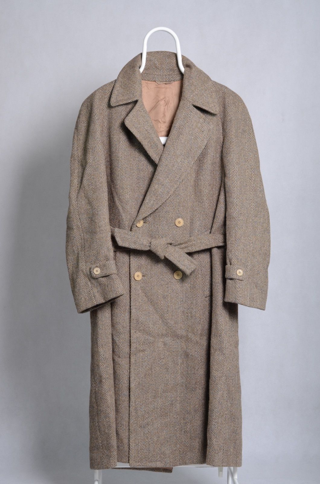 Lanvin LANVIN vintage wool heavy herringbone coat | Grailed