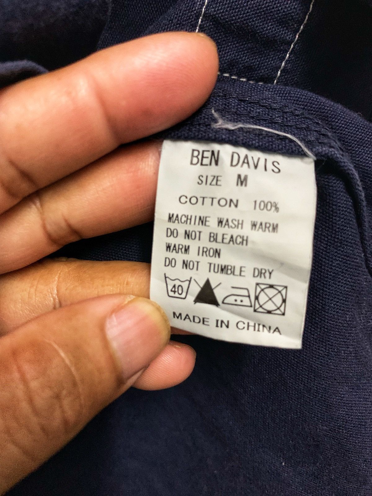 Ben Davis BEN DAVIS Navy Blue Flannel. Size US M / EU 48-50 / 2 - 13 Thumbnail
