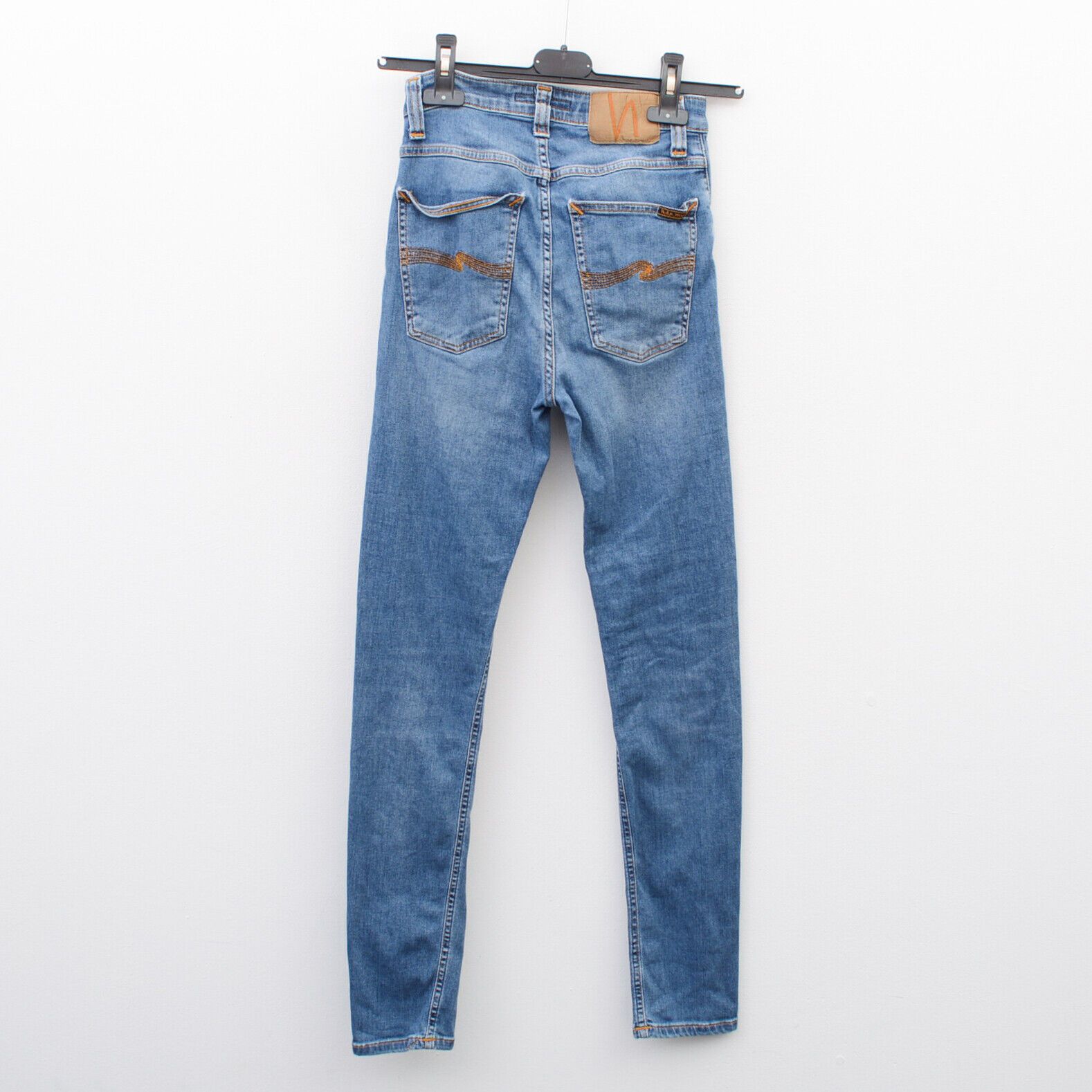 Nudie Jeans Hightop Tilde Stellar W25 L30 Skinny Cotton High Rise Pants Size 25" / US 0 / IT 36 - 6 Thumbnail