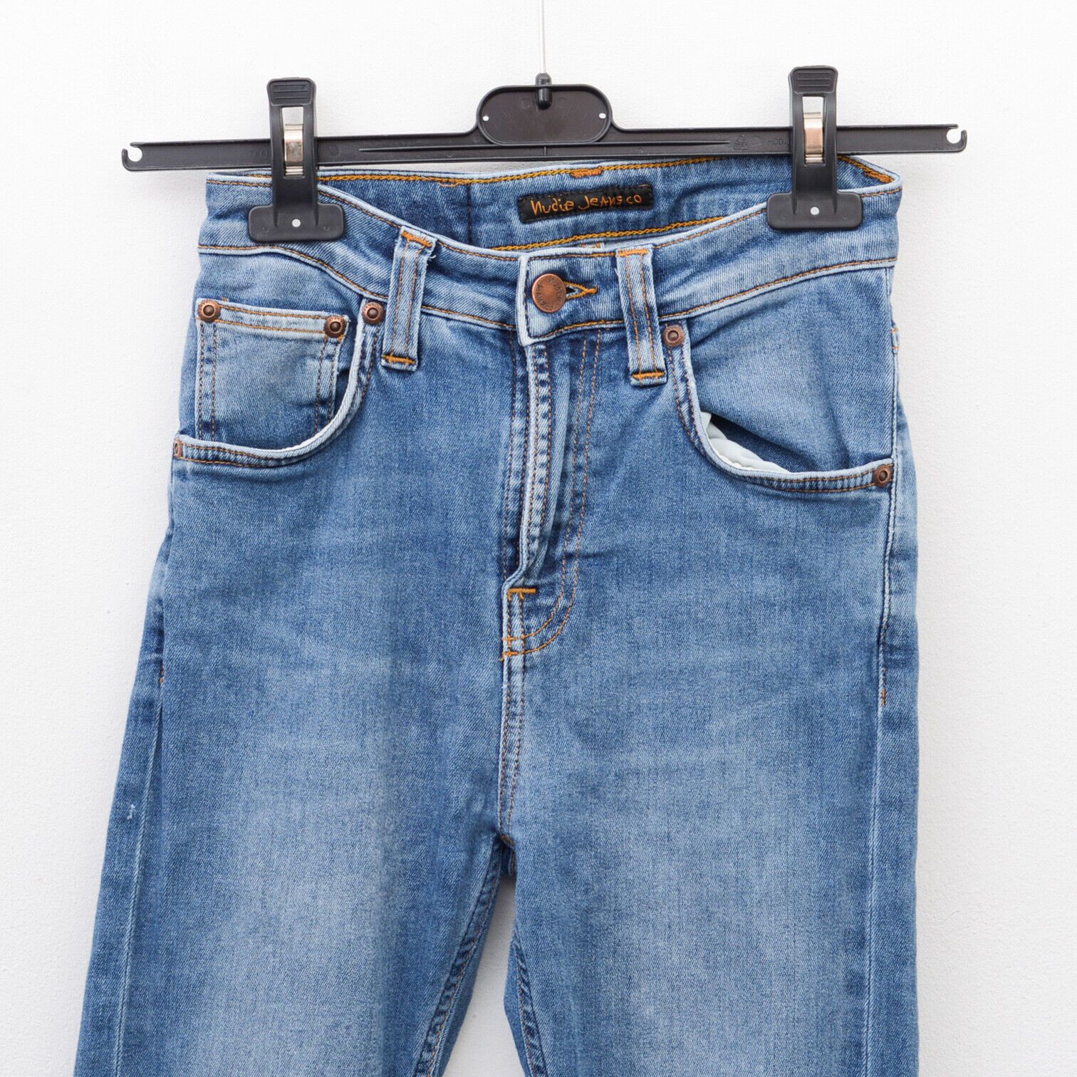 Nudie Jeans Hightop Tilde Stellar W25 L30 Skinny Cotton High Rise Pants Size 25" / US 0 / IT 36 - 2 Thumbnail