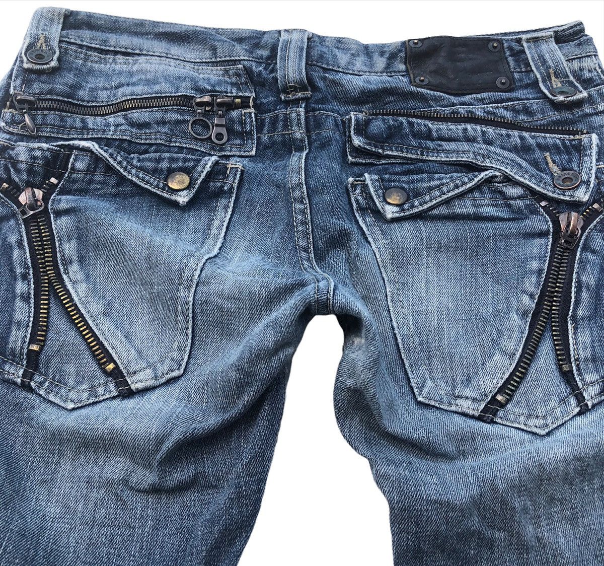 Vintage Semantic Design Multi Pocket Distressed Denim Rare