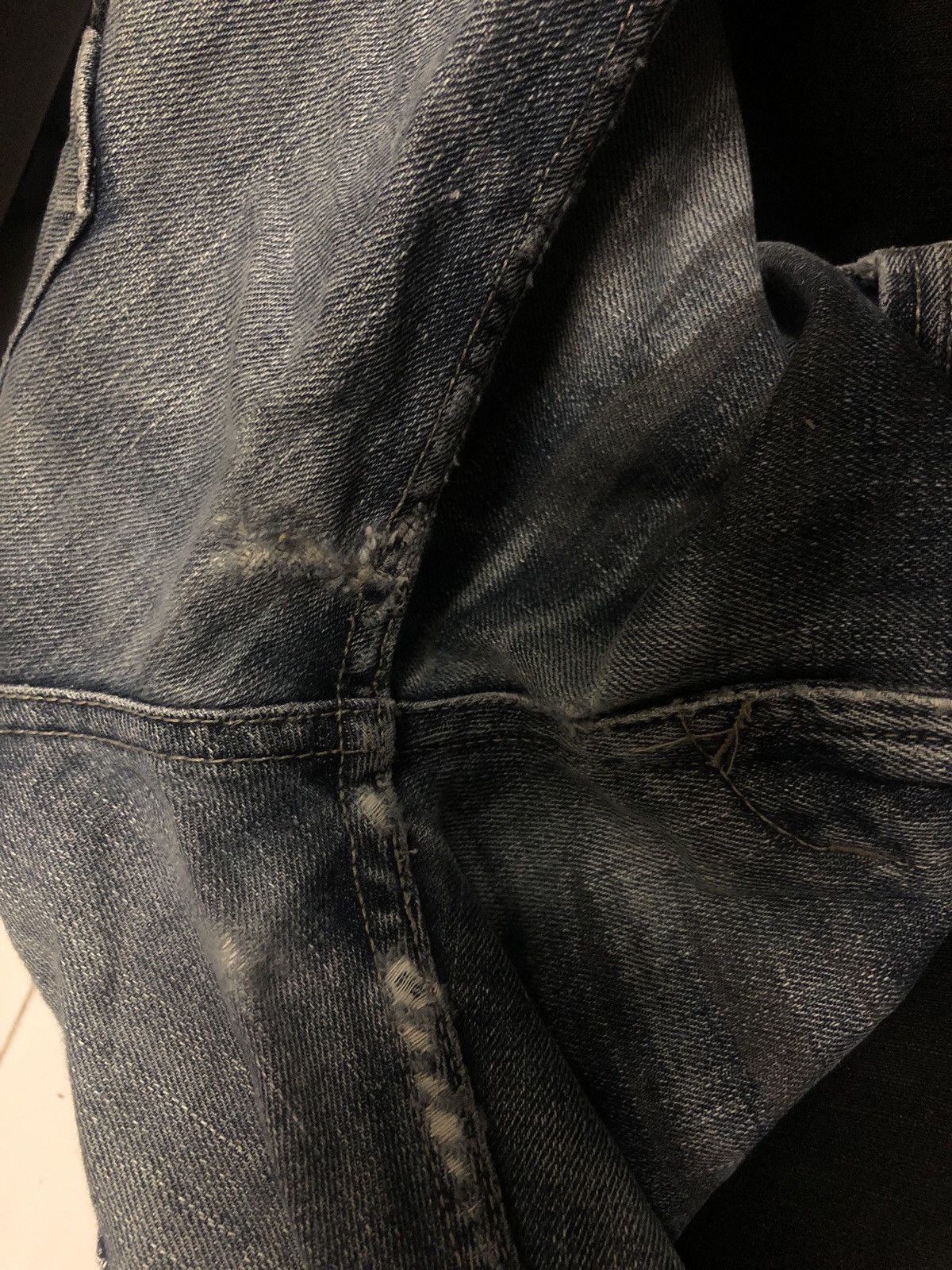 Vintage Semantic Design Multi Pocket Distressed Denim Rare